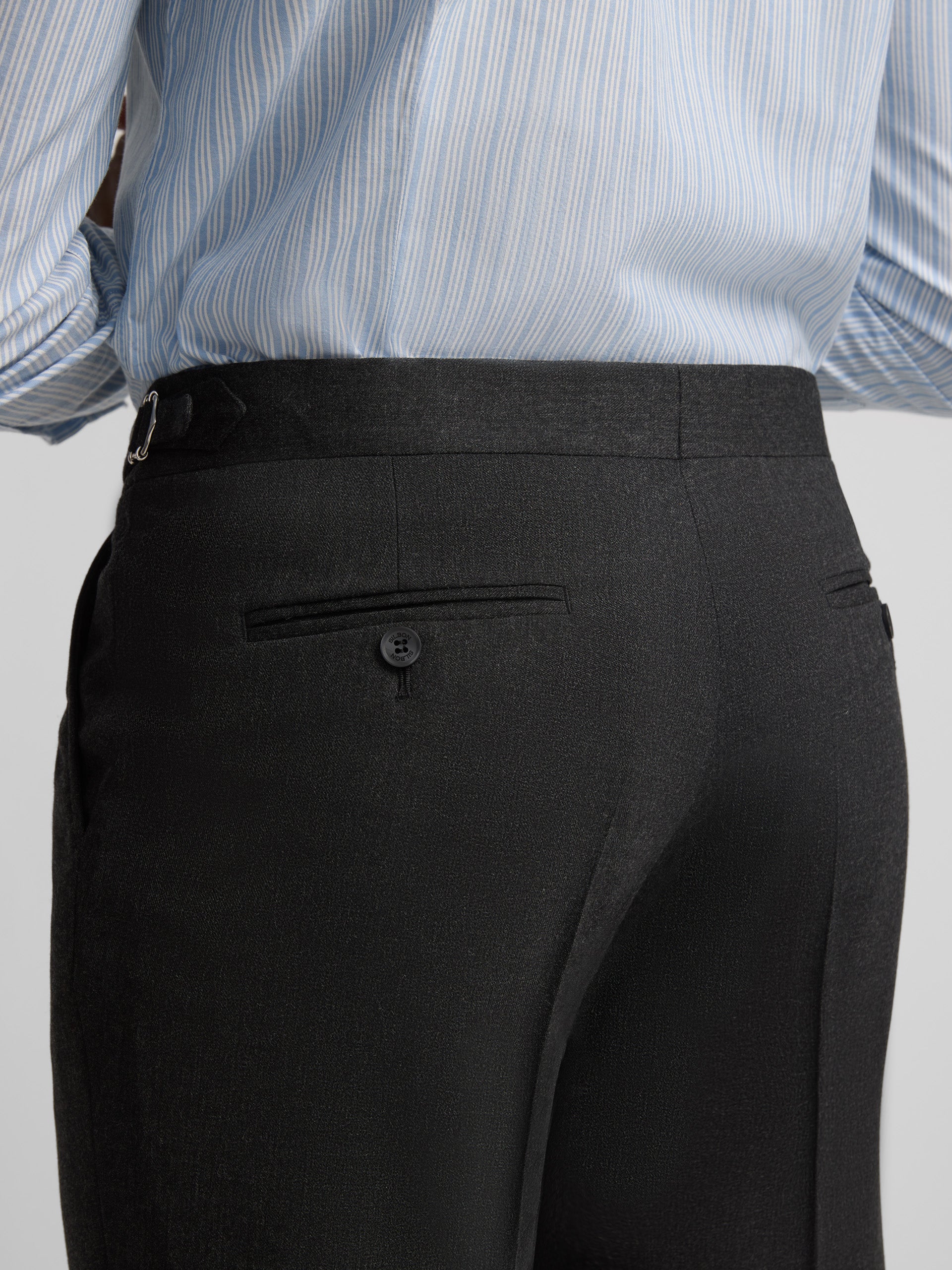 Dark grey pleated dress pants