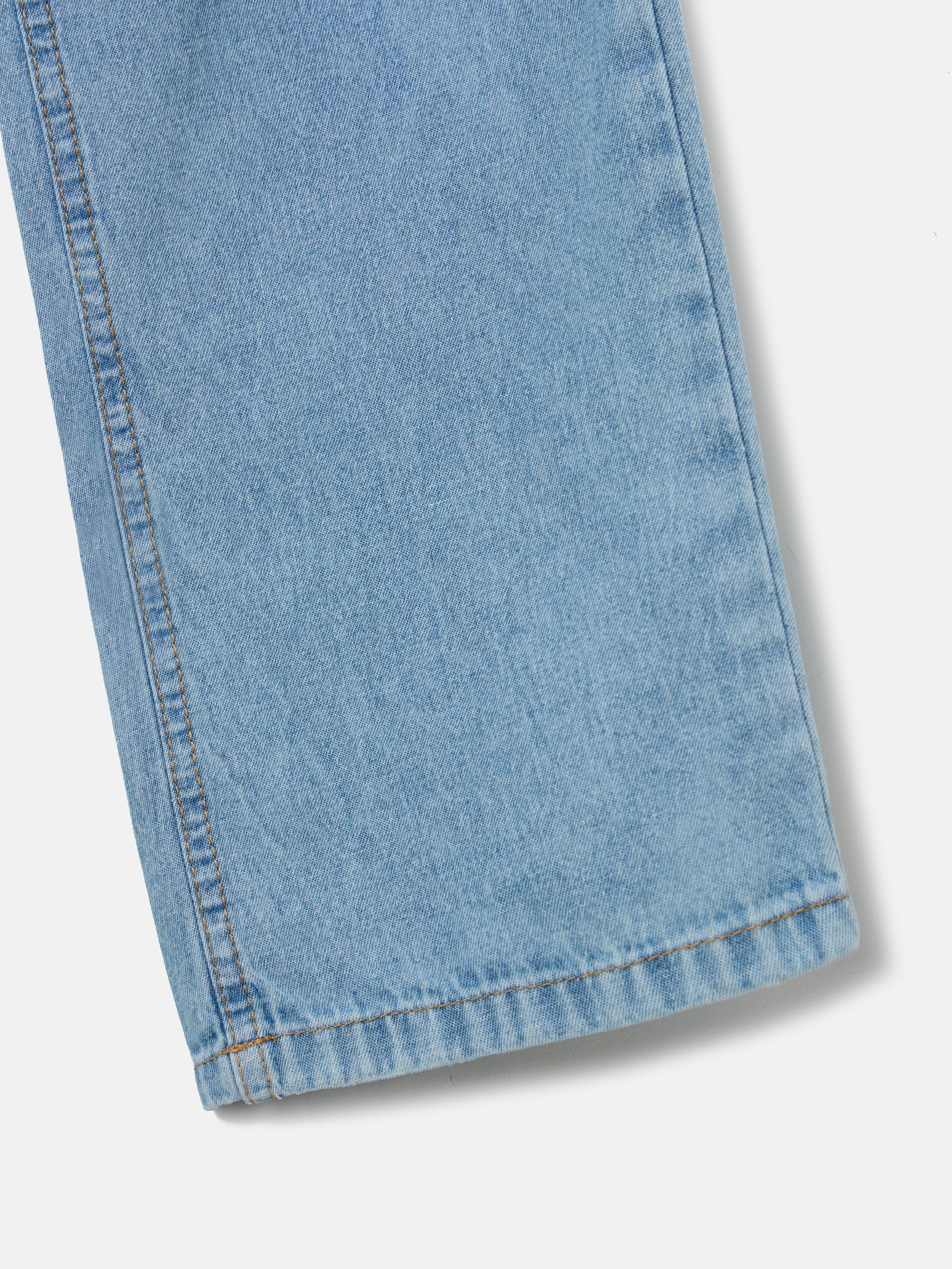 Relaxed blue washed denim sport pants