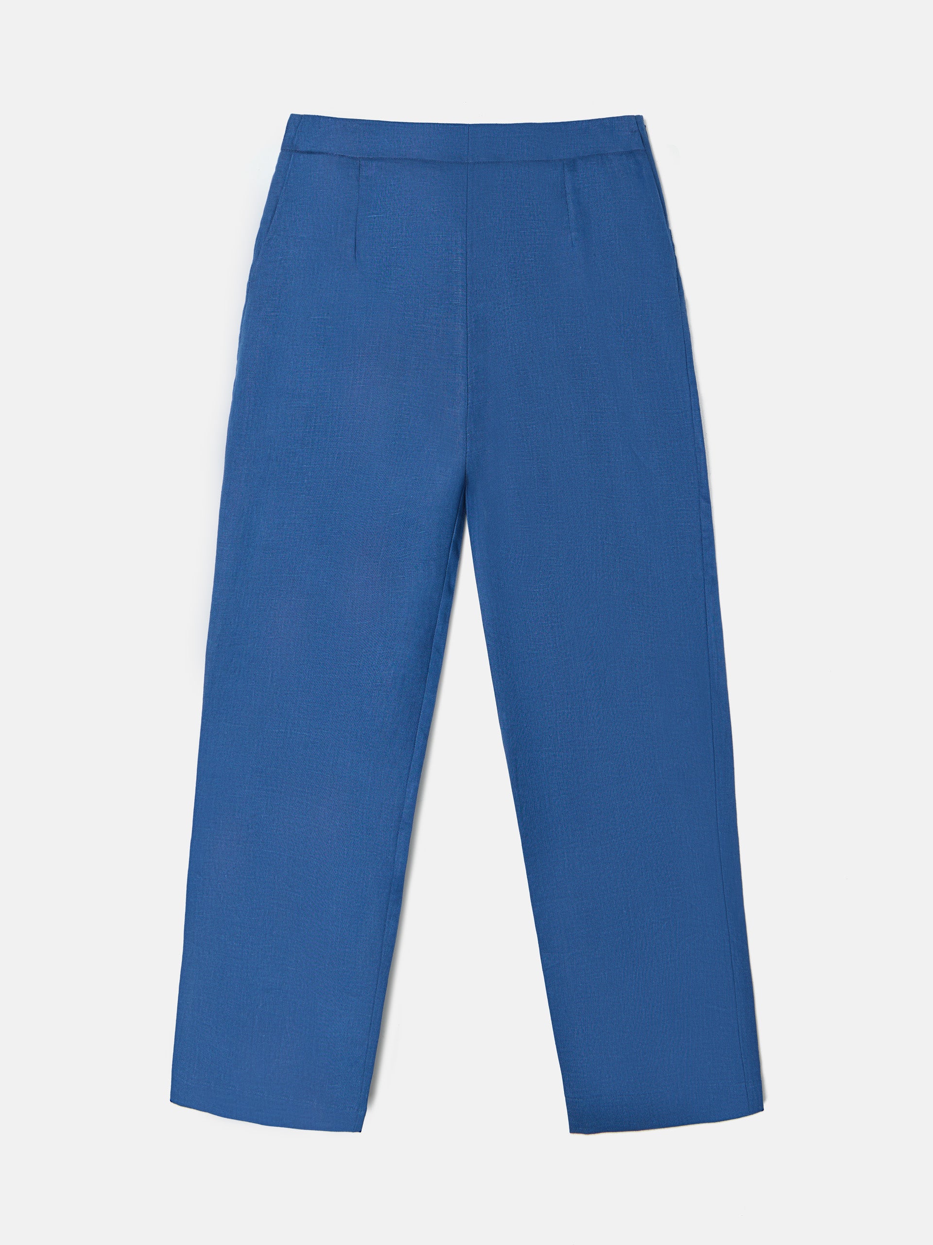 Pantalon lino azul marino