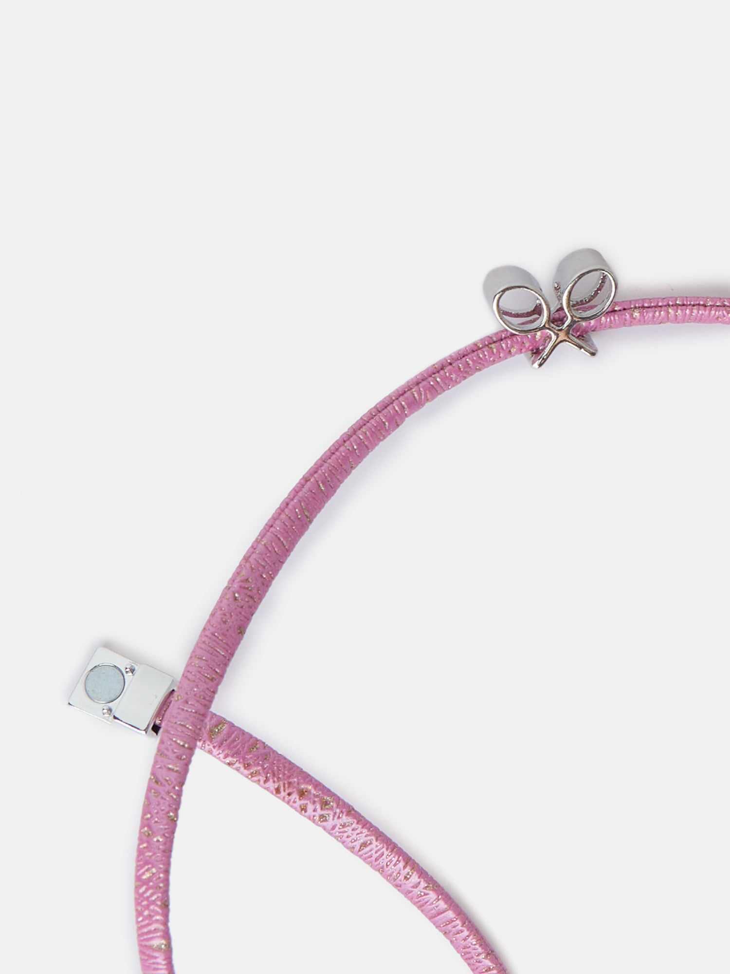 Pulsera trenzada raqueta rosa