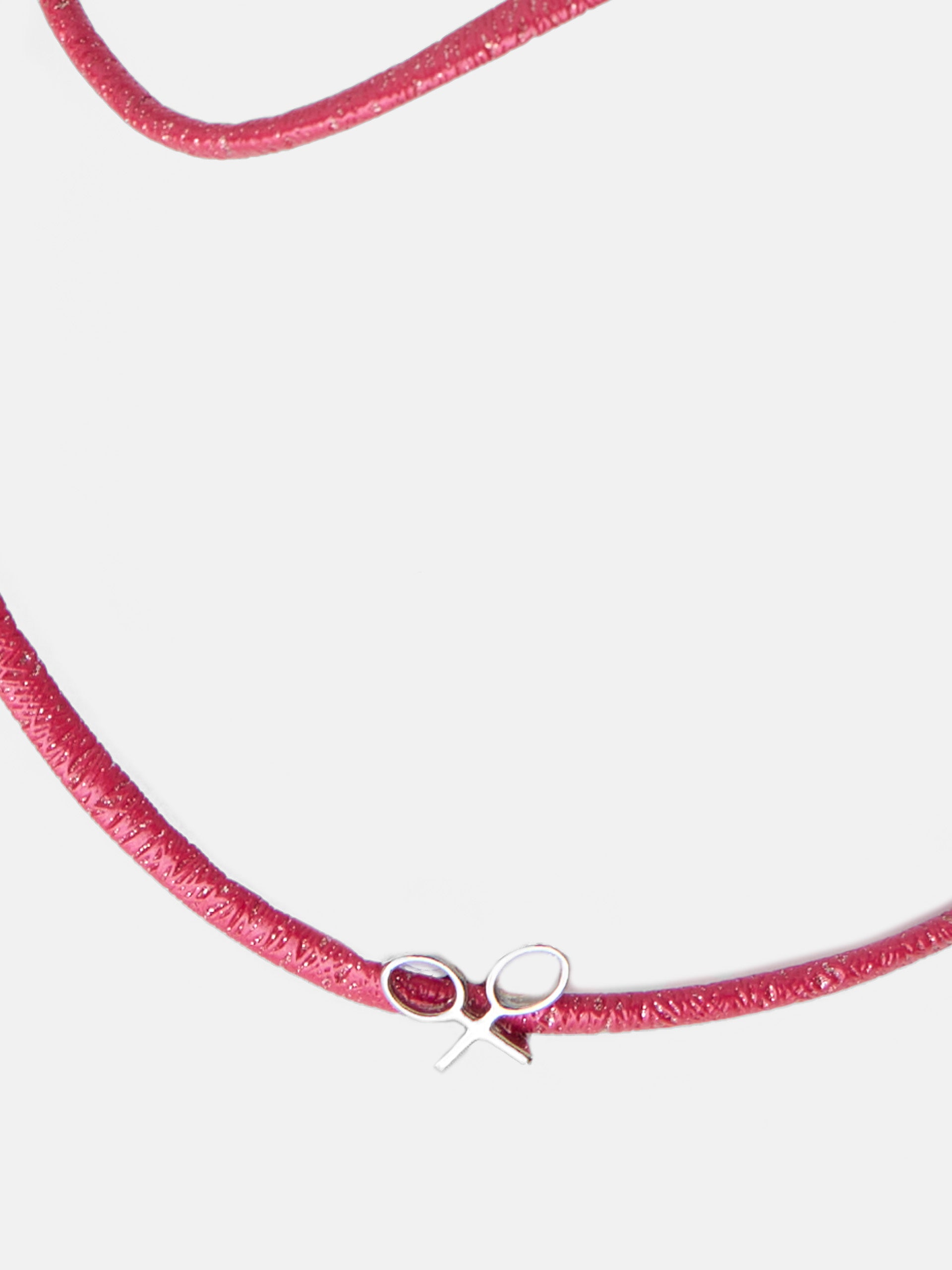 Pulsera trenzada raqueta roja