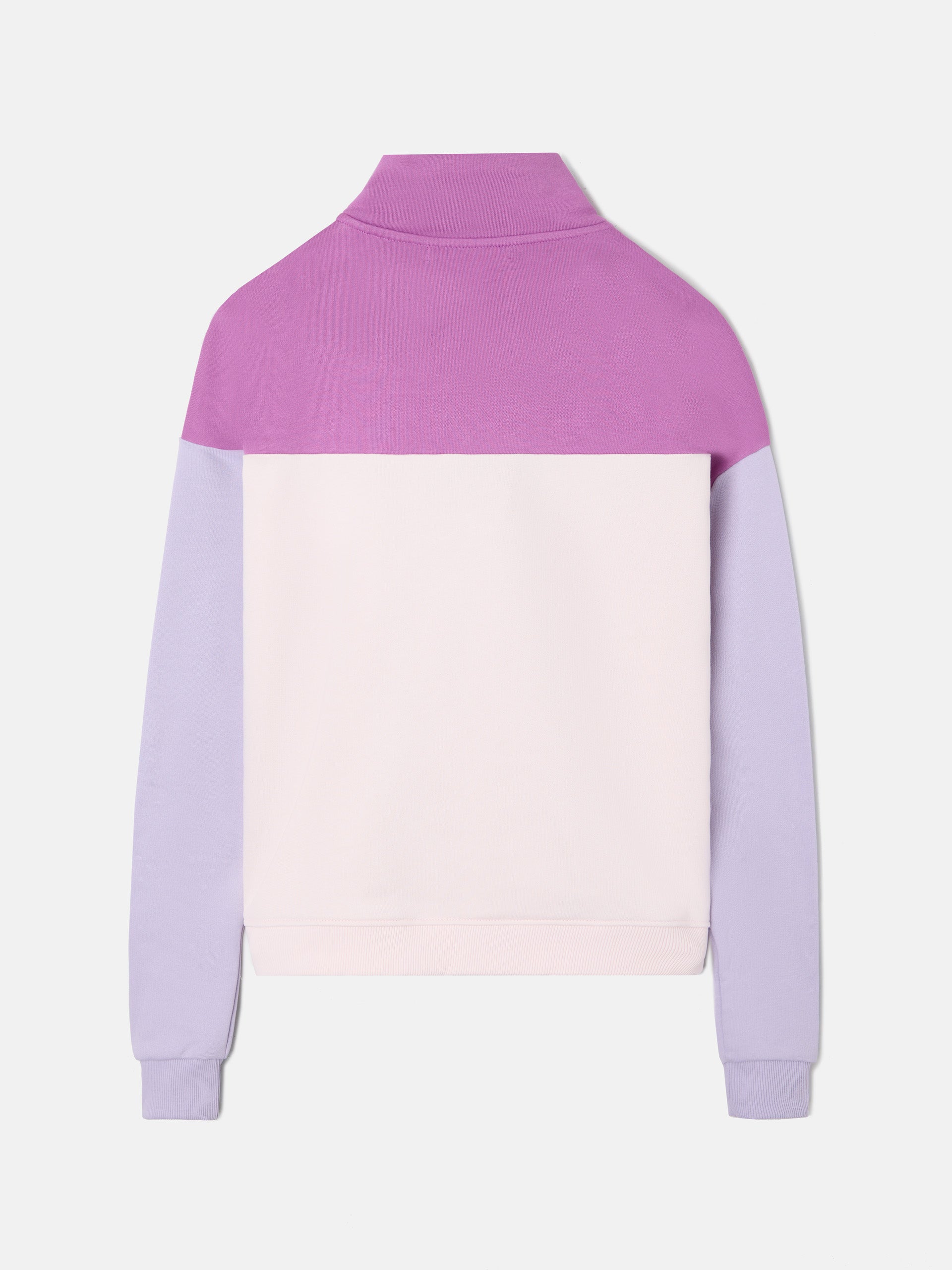 Purple women's button-down sweatshirt