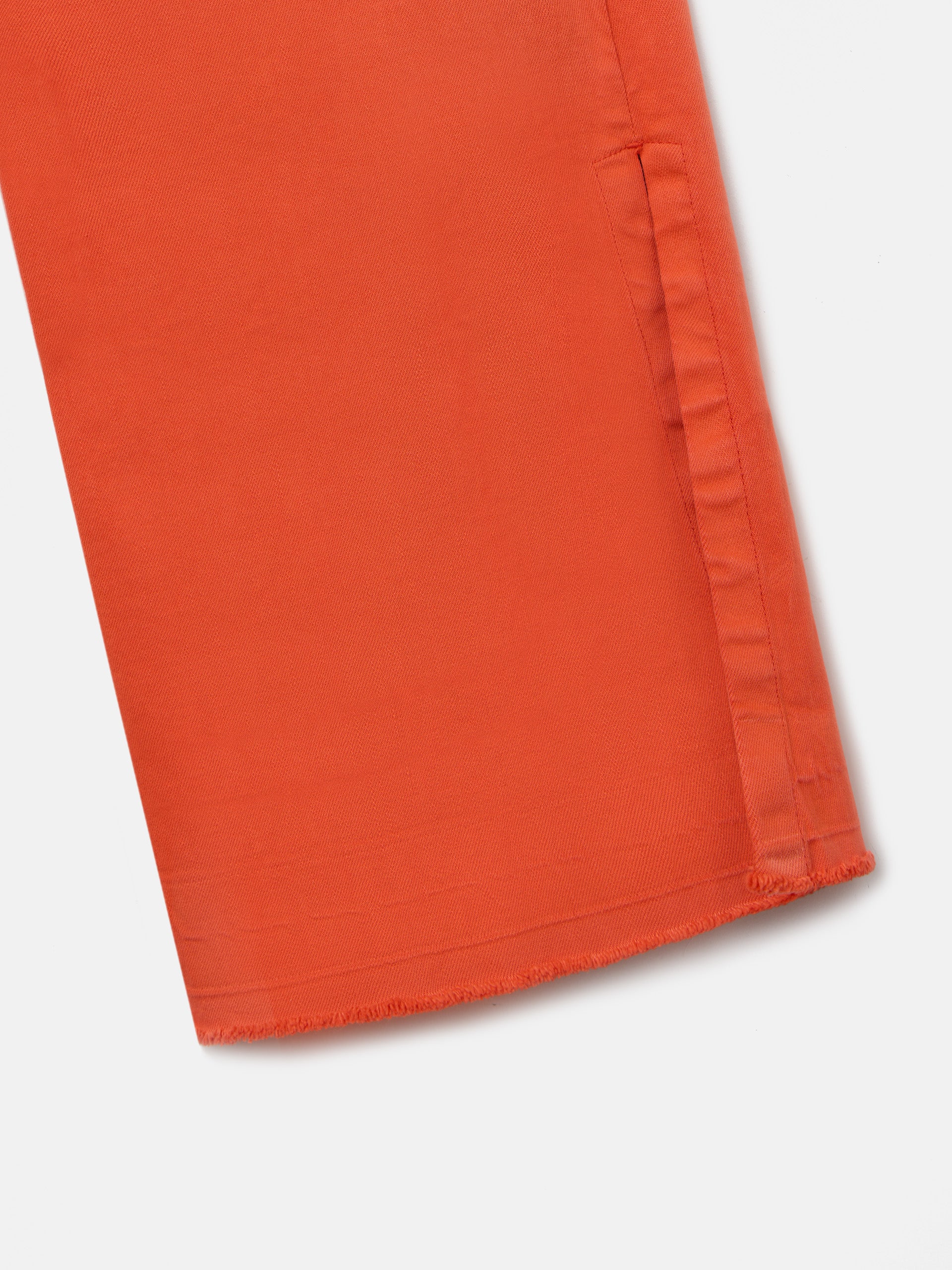 Pantalon denim culotte bolsillos naranja