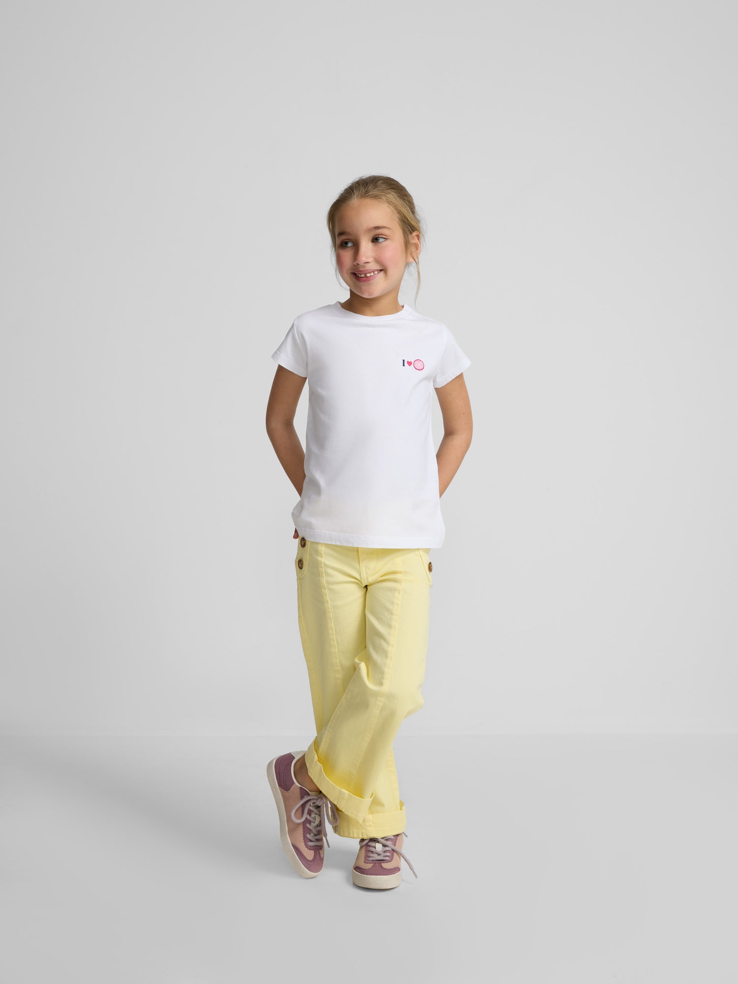 Girl's yellow sailor pants