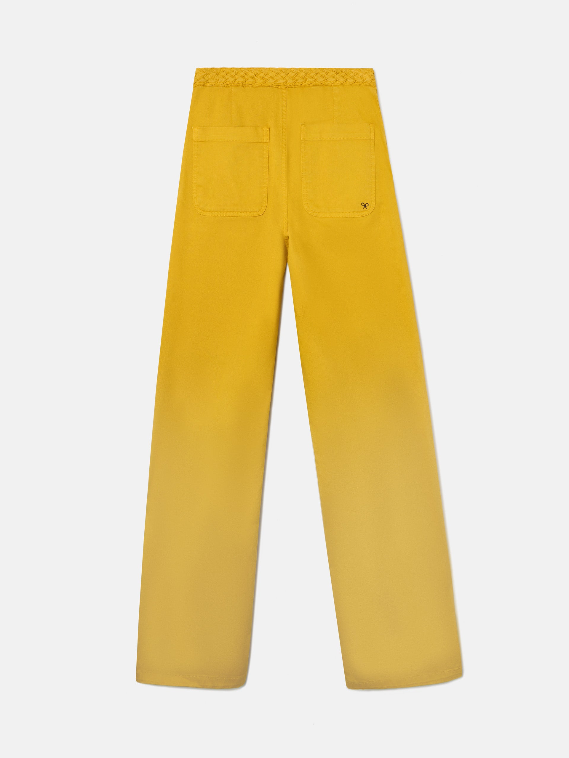 Pantalon demin trenza amarillo