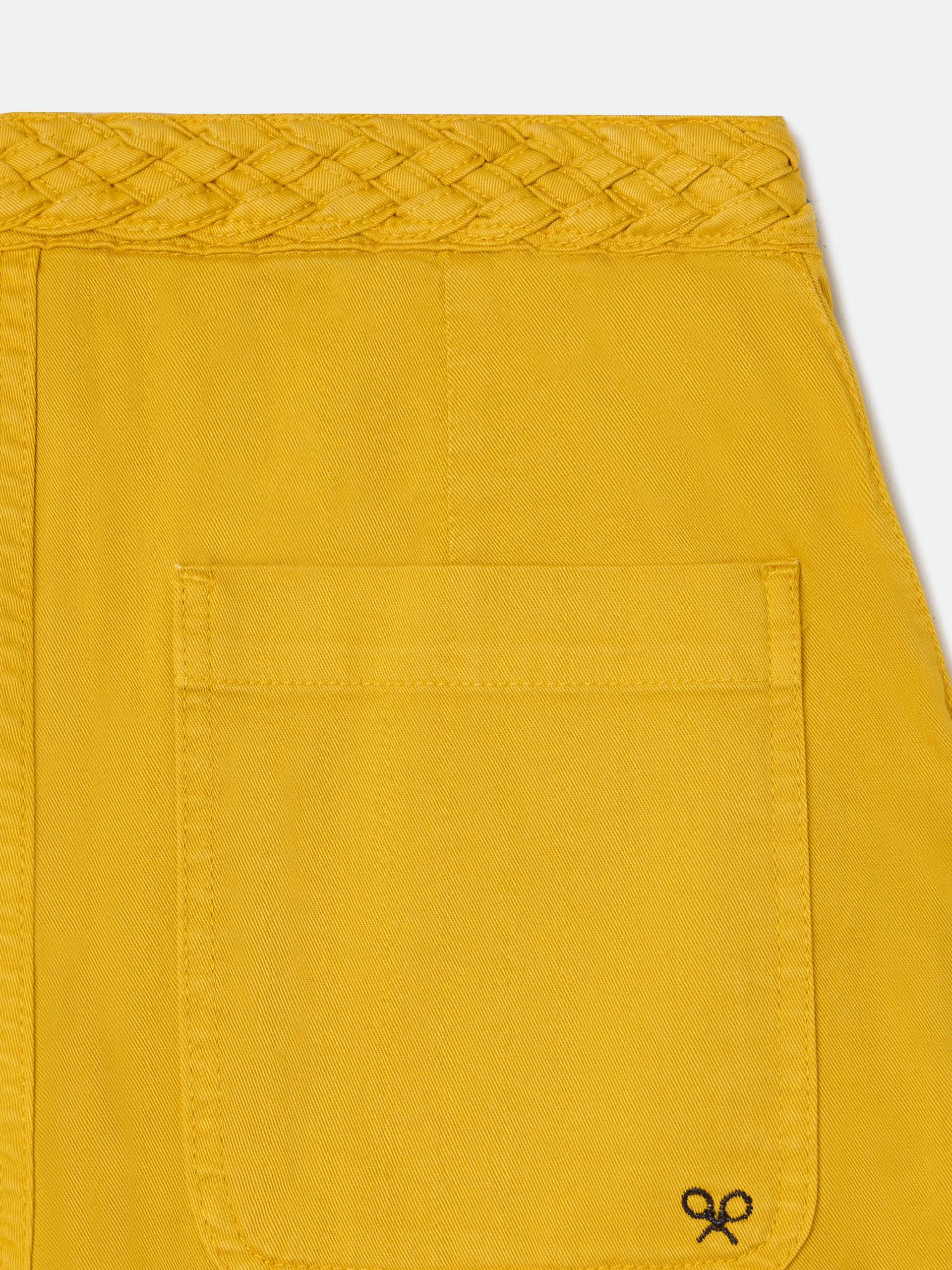 Pantalon demin trenza amarillo