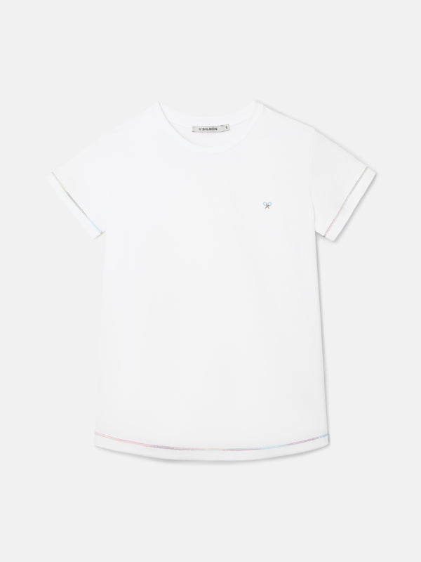 Camiseta woman silbon shine blanca