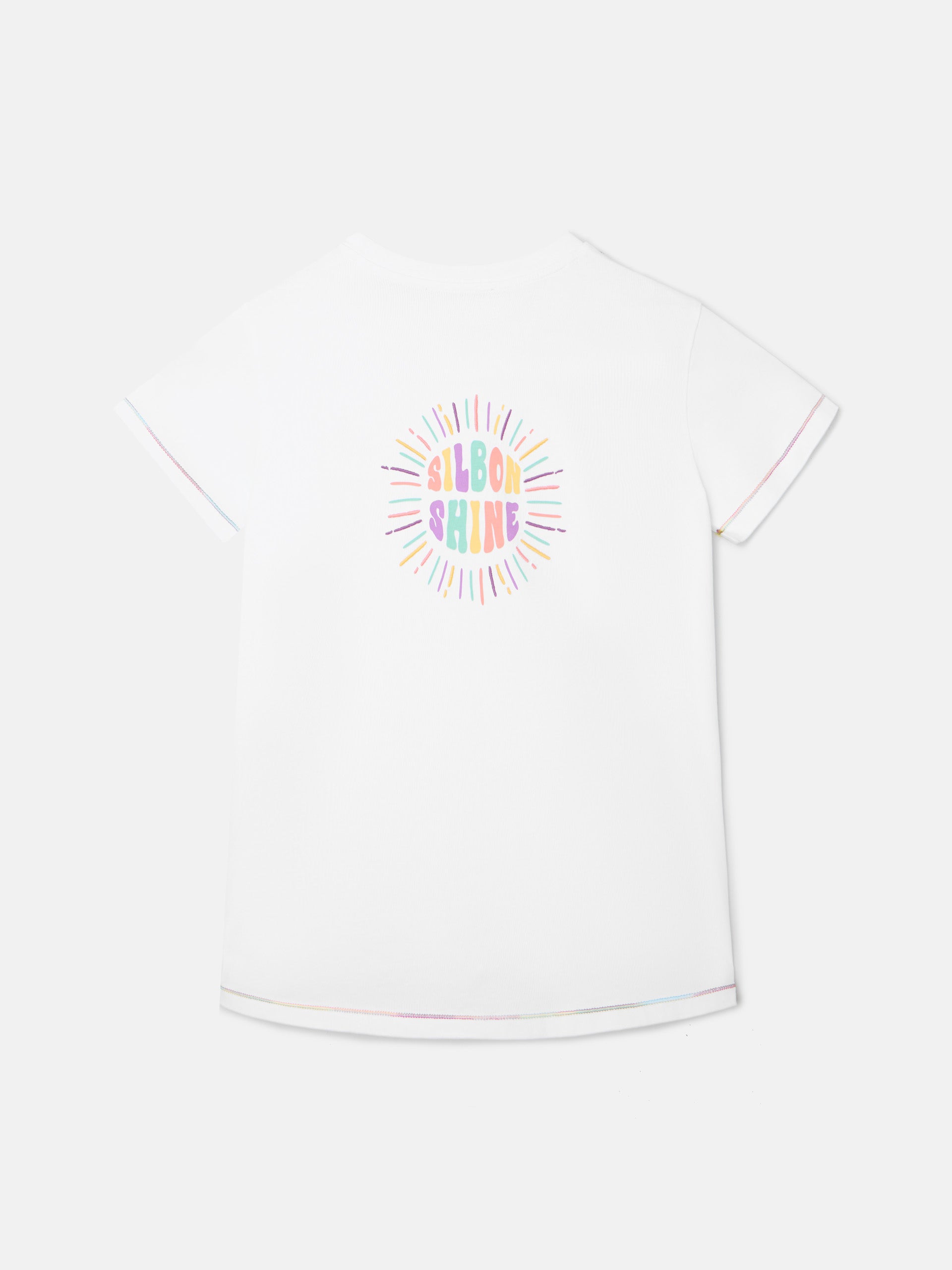 Camiseta woman silbon shine blanca