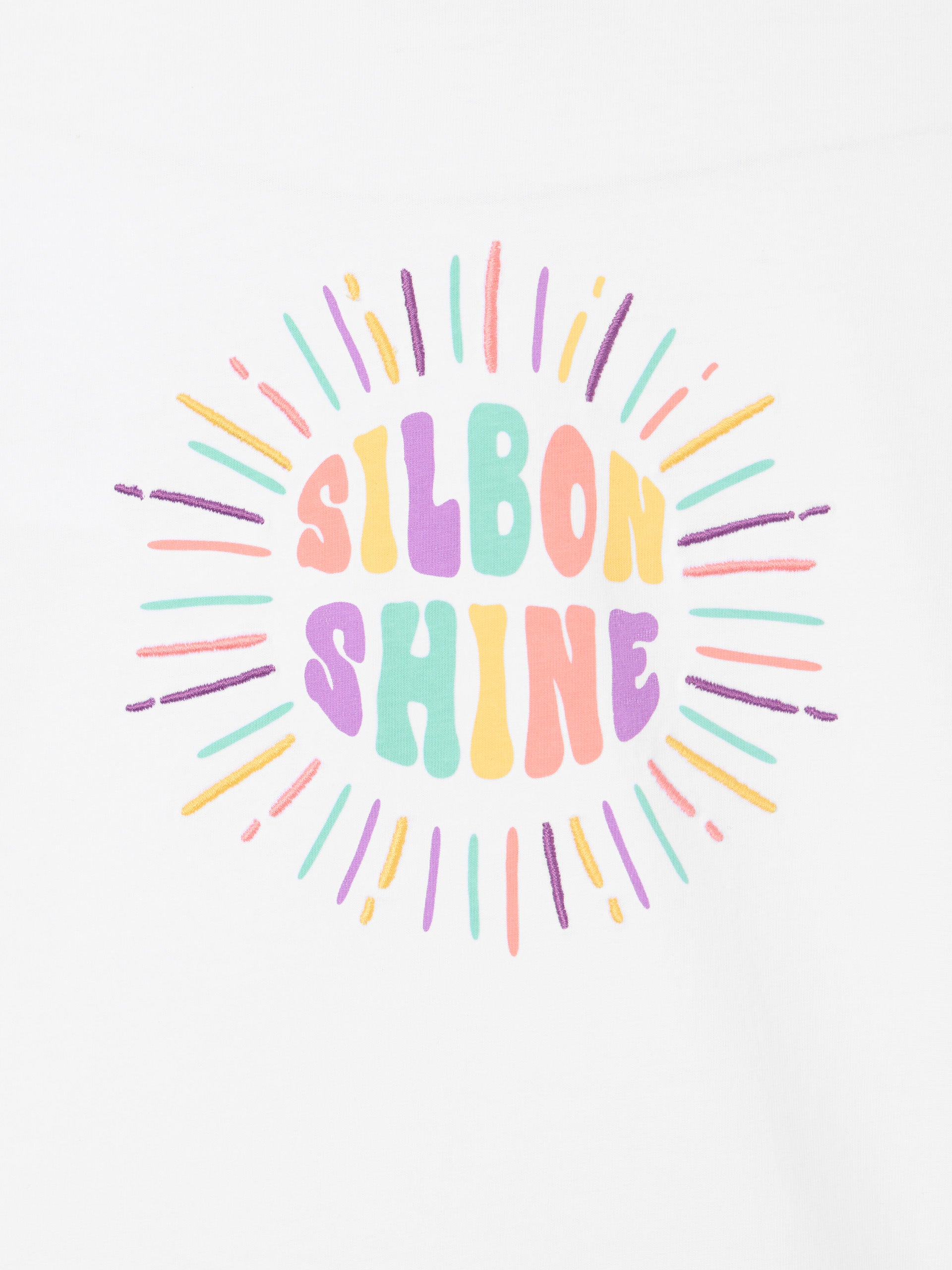 Camiseta woman silbon shine blanca