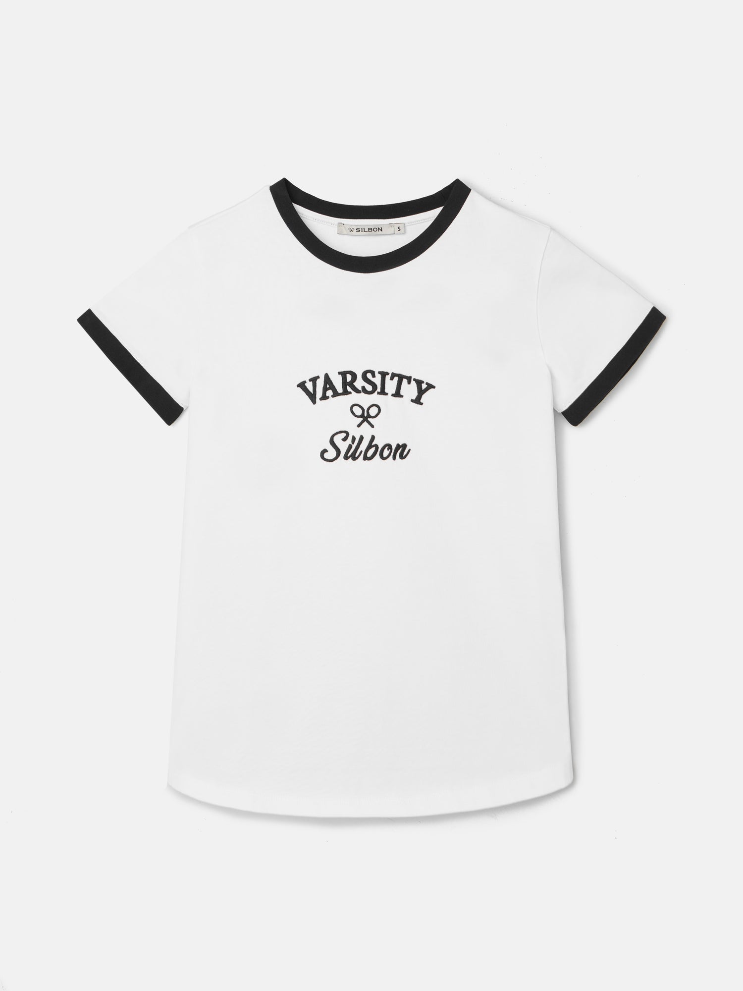 Camiseta woman varsity blanca