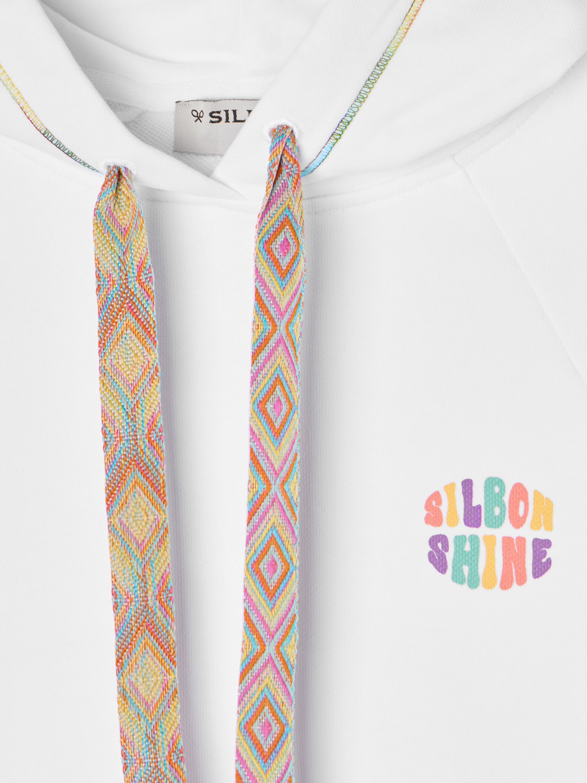 Sudadera girl silbon shine blanca