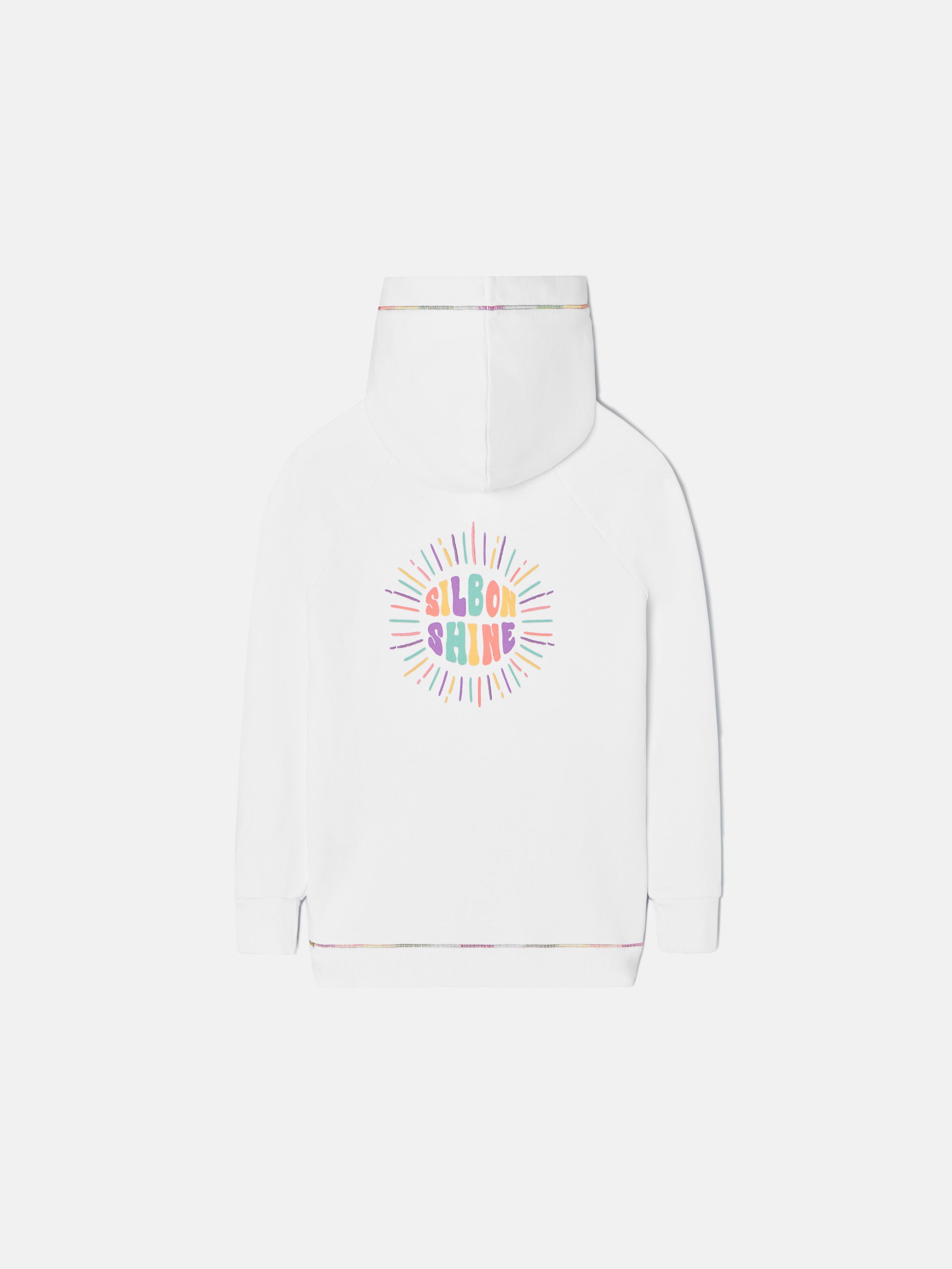 Sudadera girl silbon shine blanca