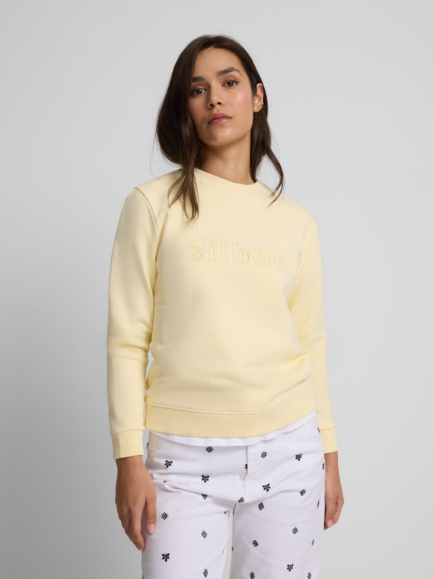 Sudadera woman bordado silbon amarillo