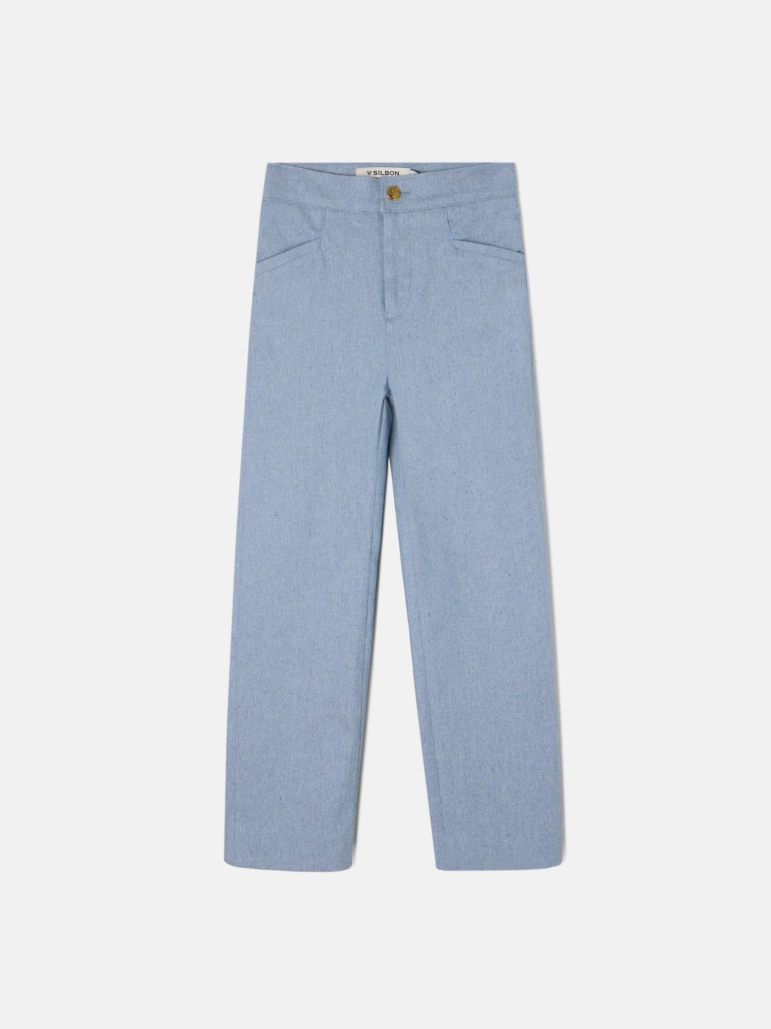 Girl's linen denim dress pants