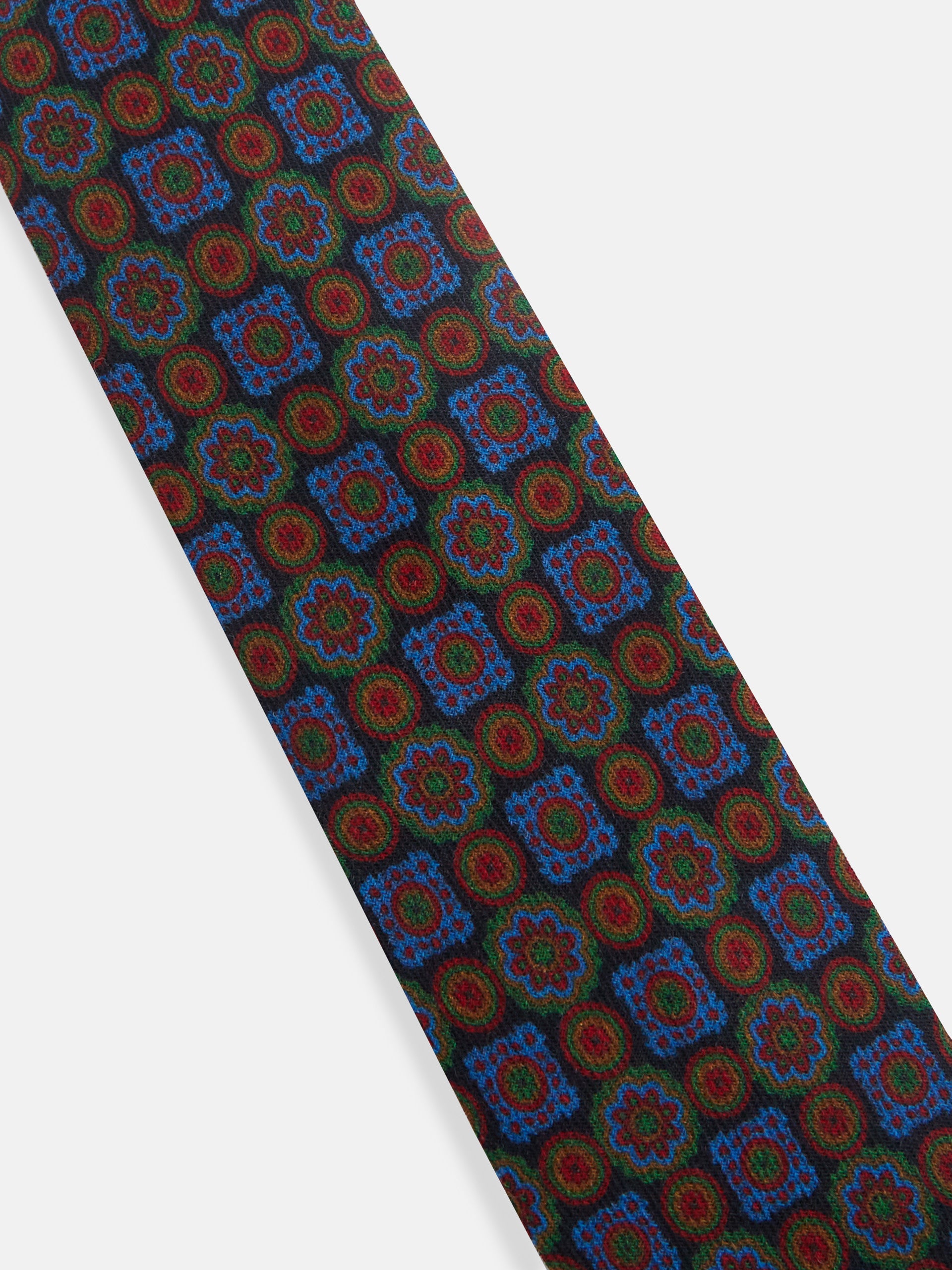 Corbata de hombre con patrón de estructura en azul marino