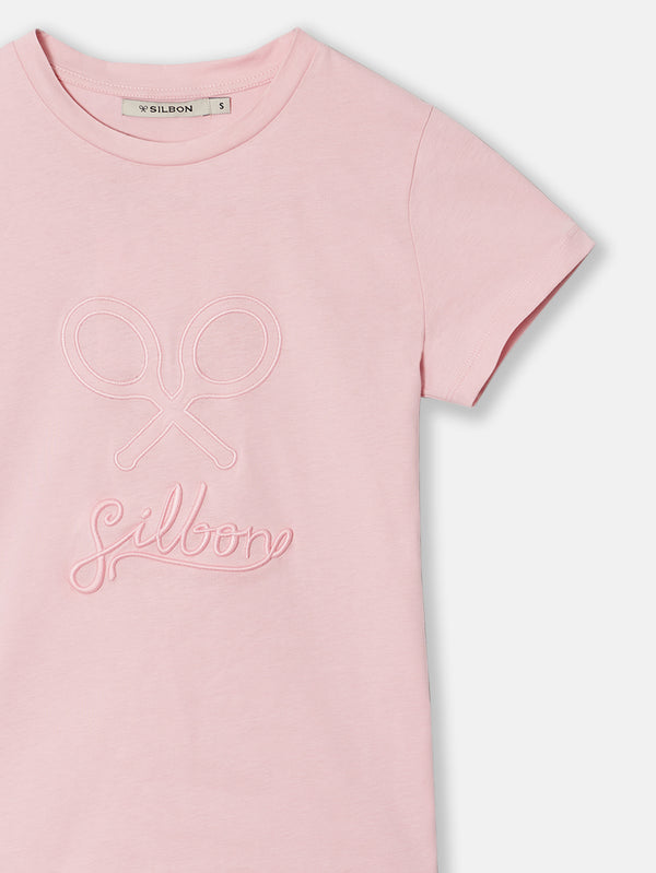 Camiseta woman clasica rosa claro