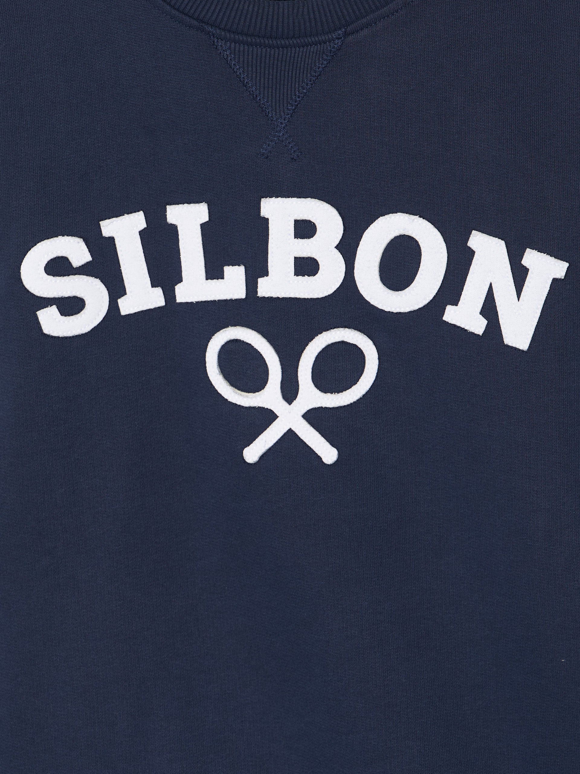 Silbon - Sudadera raquetas vintage crema para Hombre
