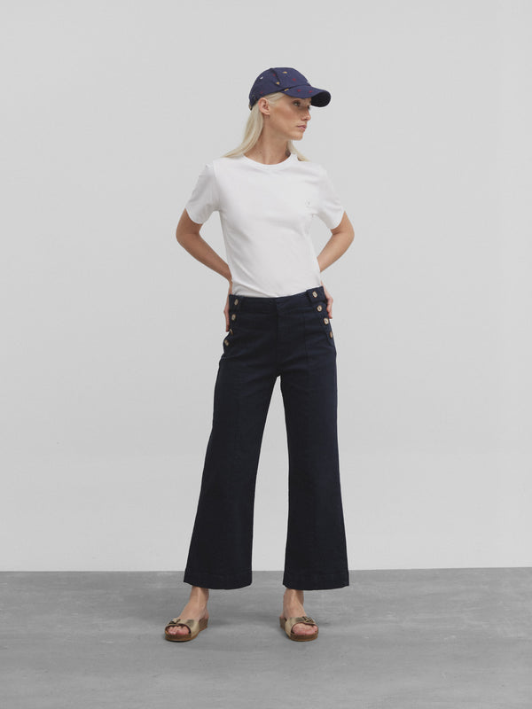 Pantalon denim marinero azul marino