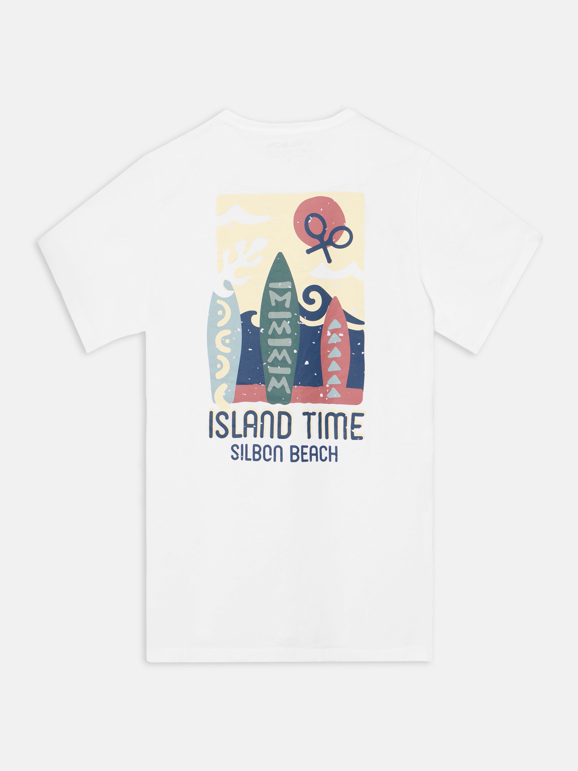 Camiseta island time blanca