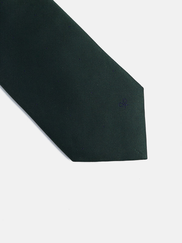 Corbata silbon lunares verde