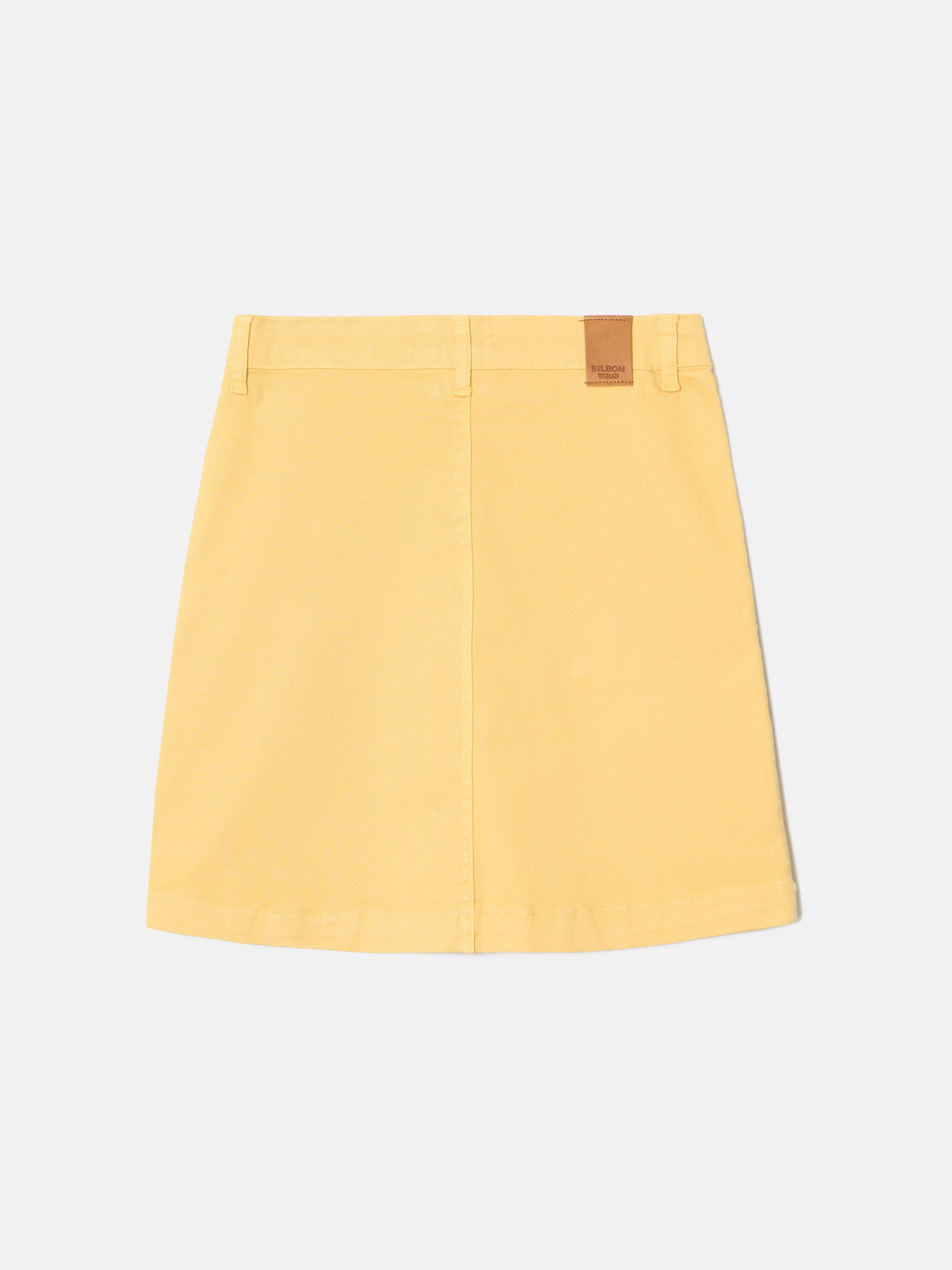 Falda mini denim amarillo 