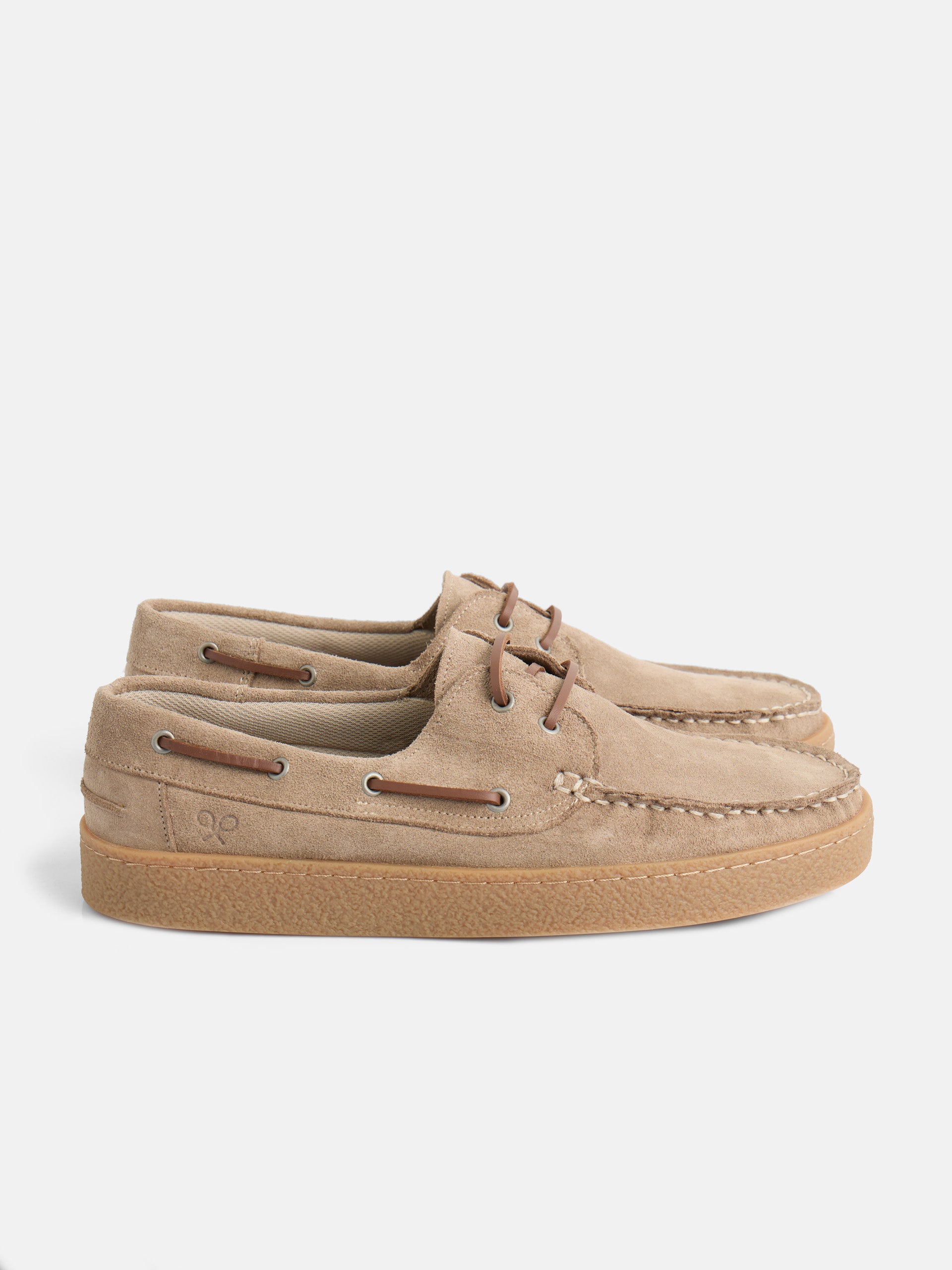 Zapato sport nautico ante beige