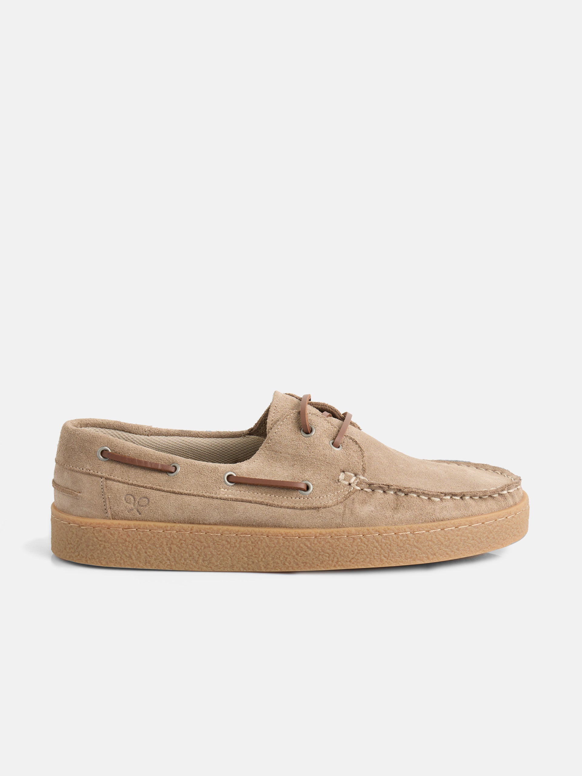 Zapato sport nautico ante beige