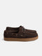 Brown suede nautical sport shoe