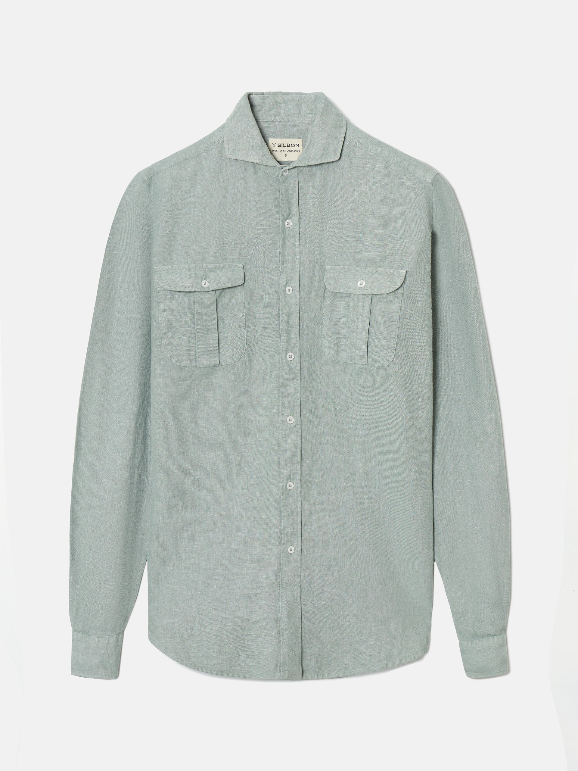 Camisa sport linen warm verde