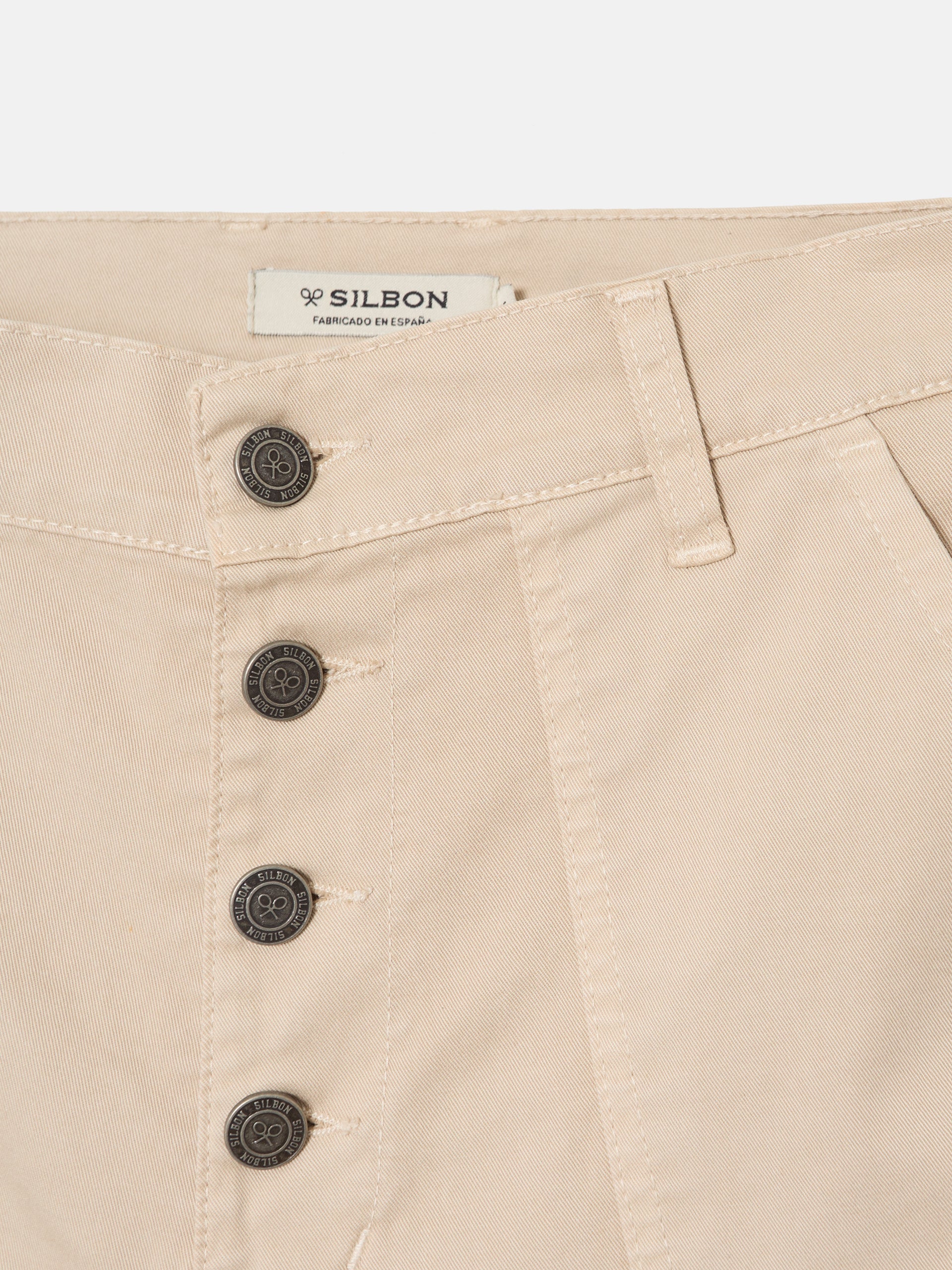 Pantalon cargo beige