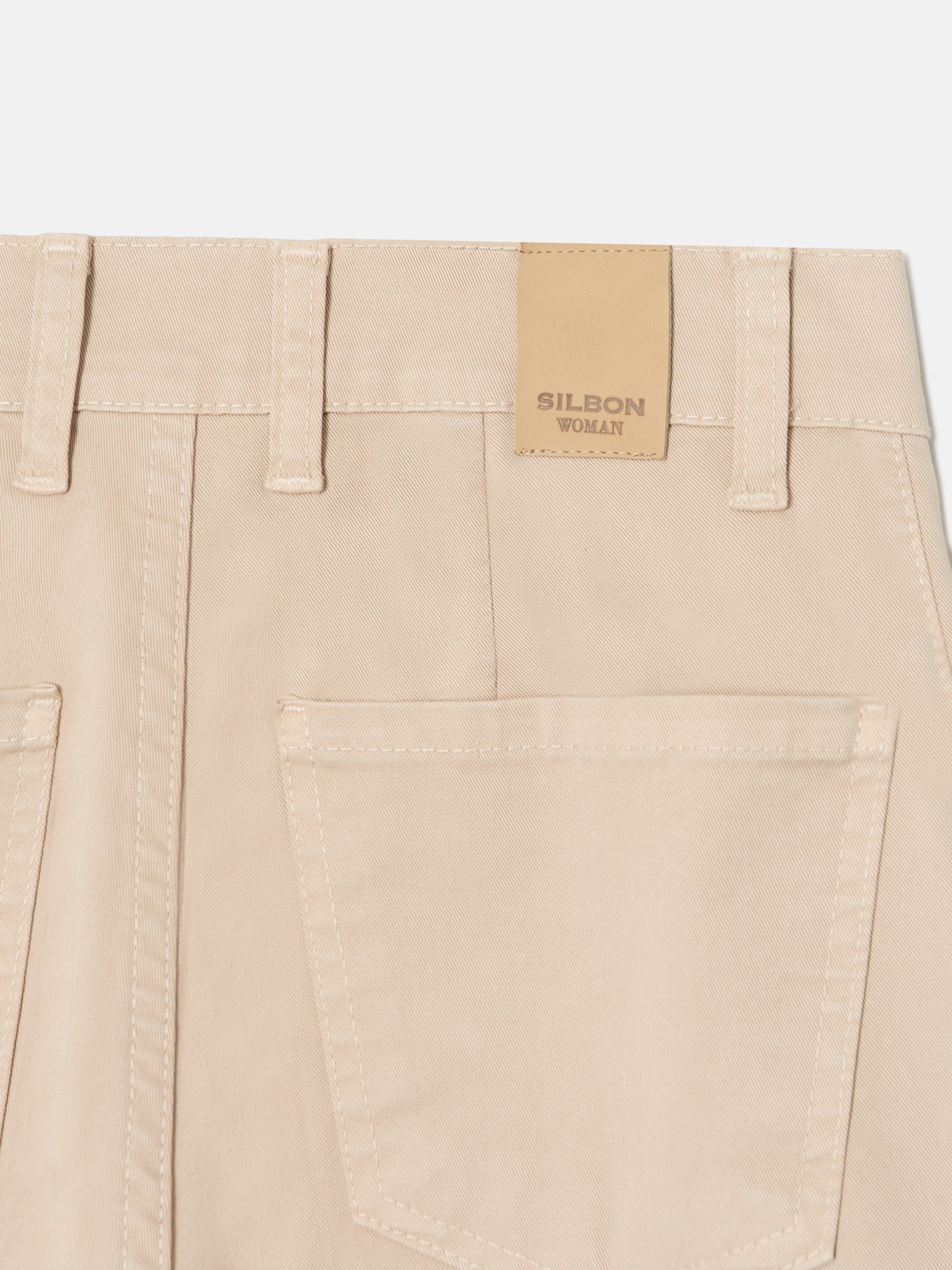 Pantalon cargo beige