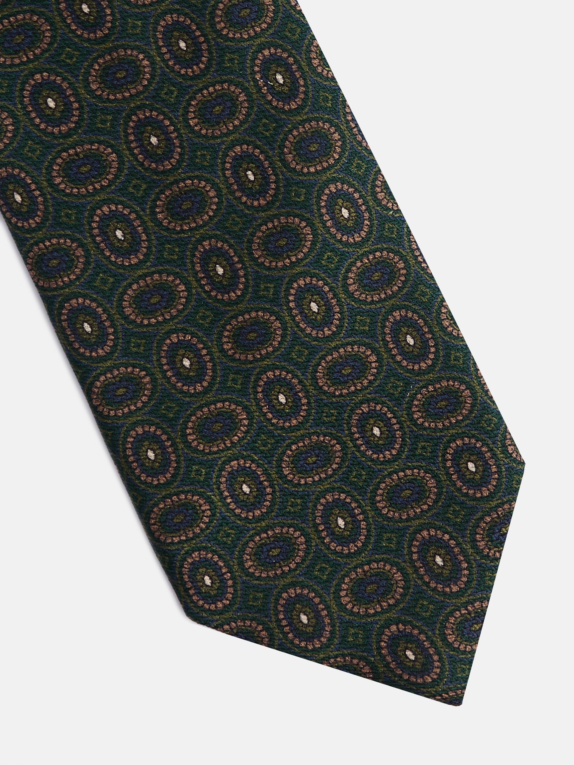 Corbata medallon irregular verde