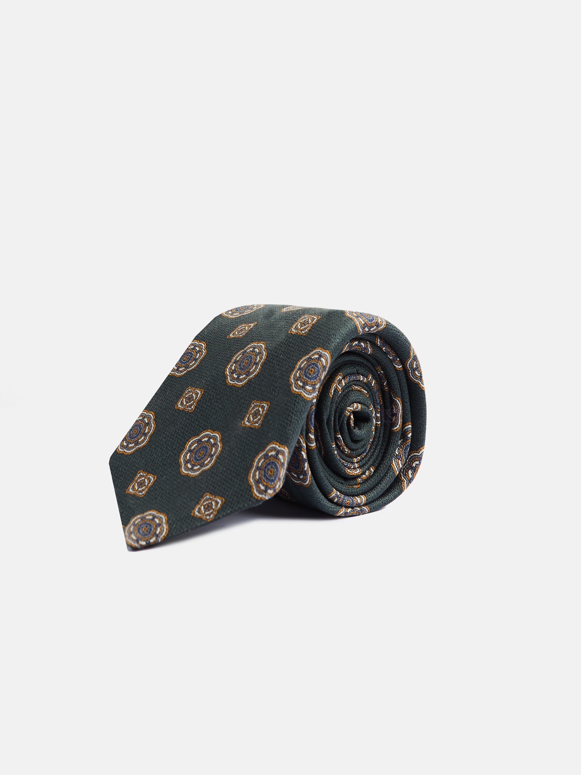 Corbata roseton verde