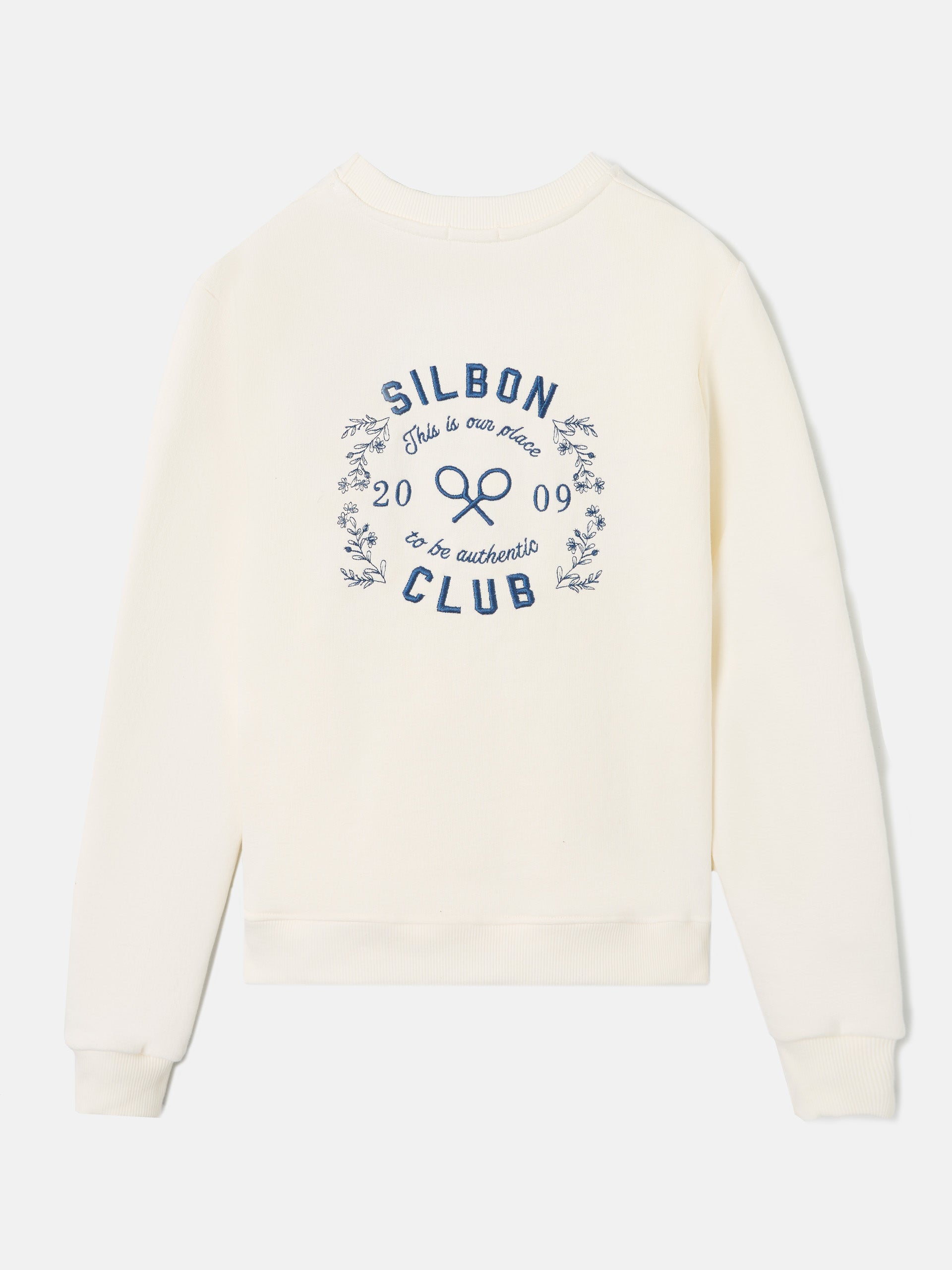 Sudadera woman club silbon cruda