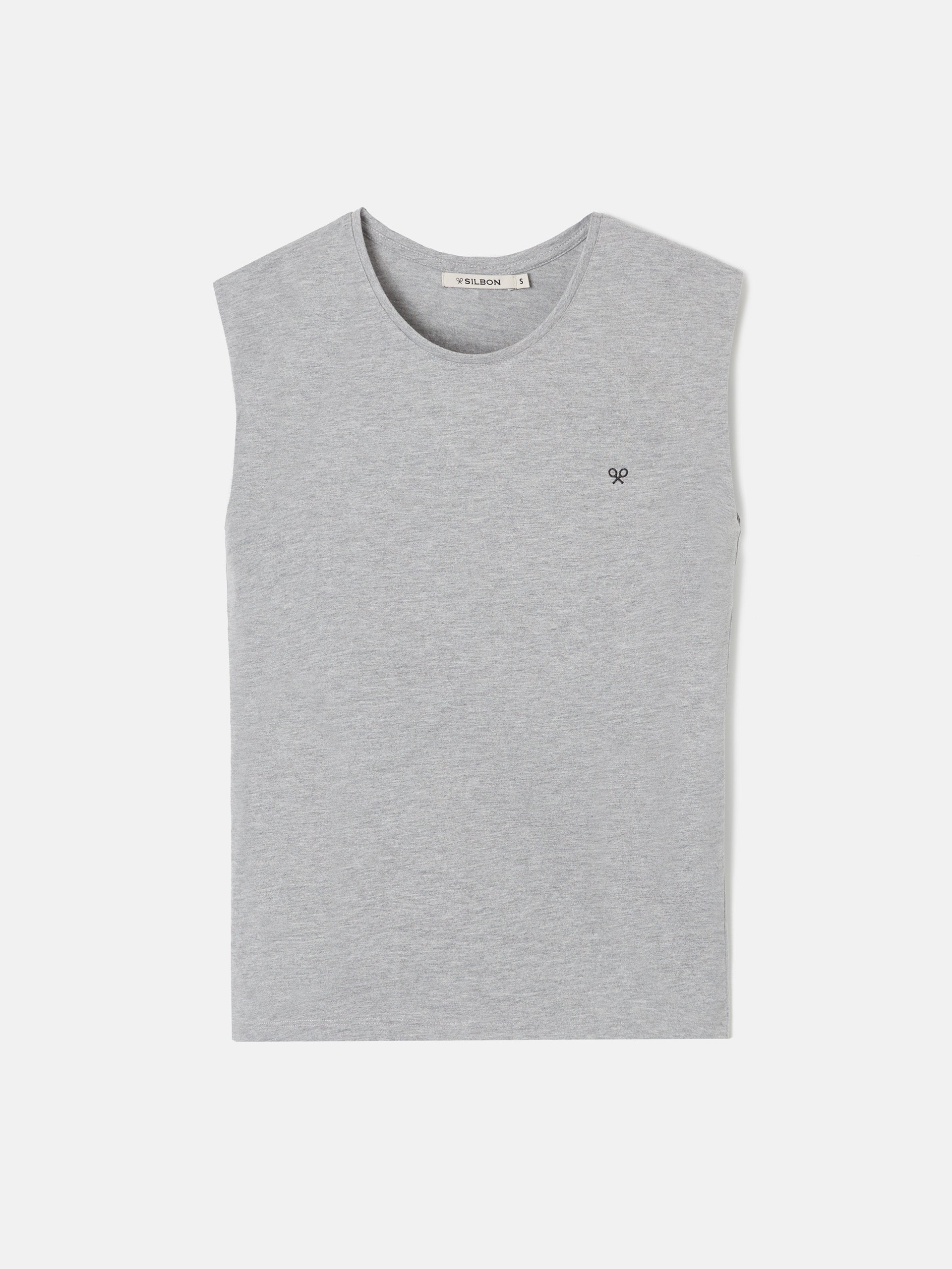 Camiseta woman mini logo sun gris