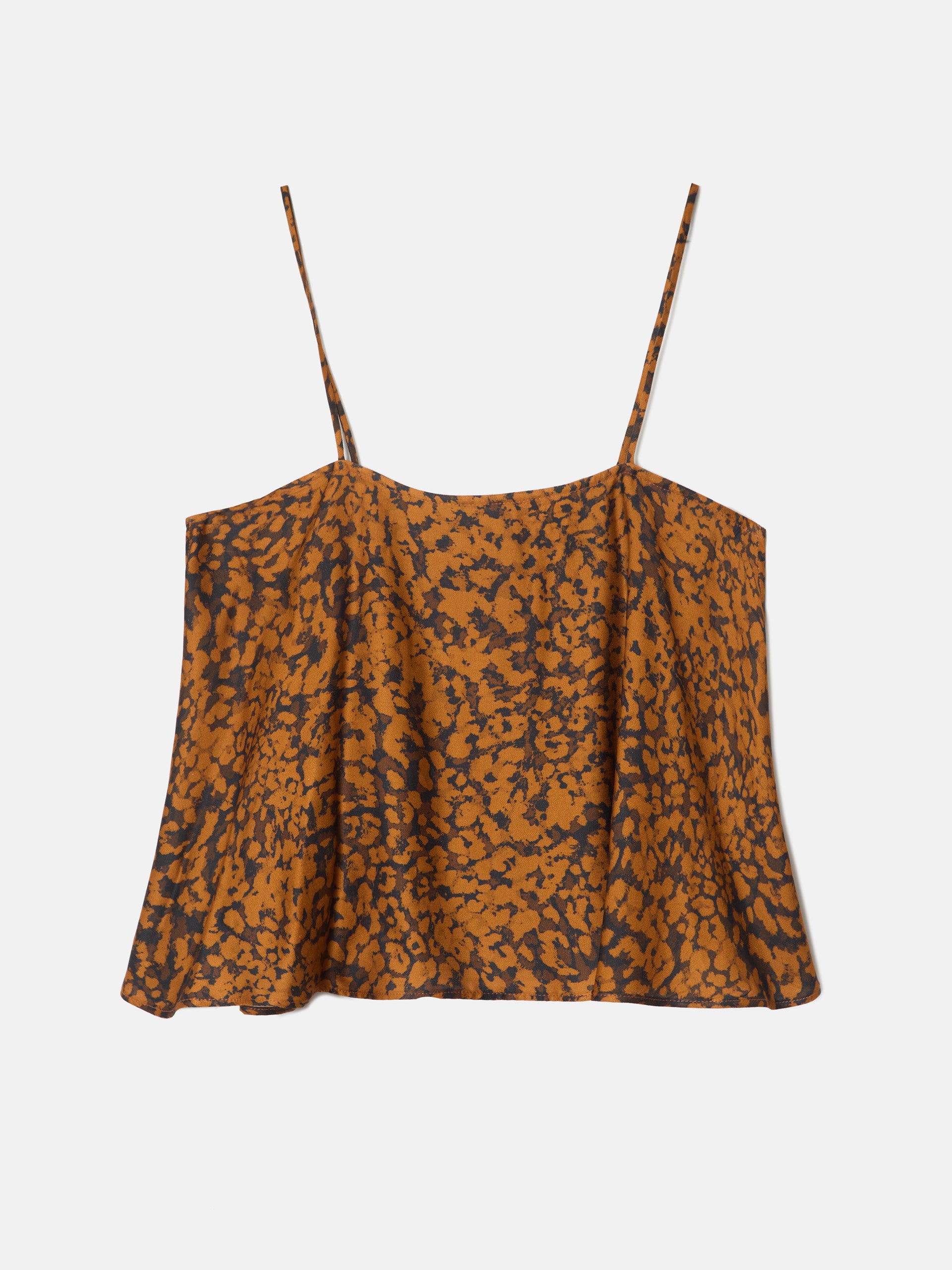 Top tirantes estampado animal print marron