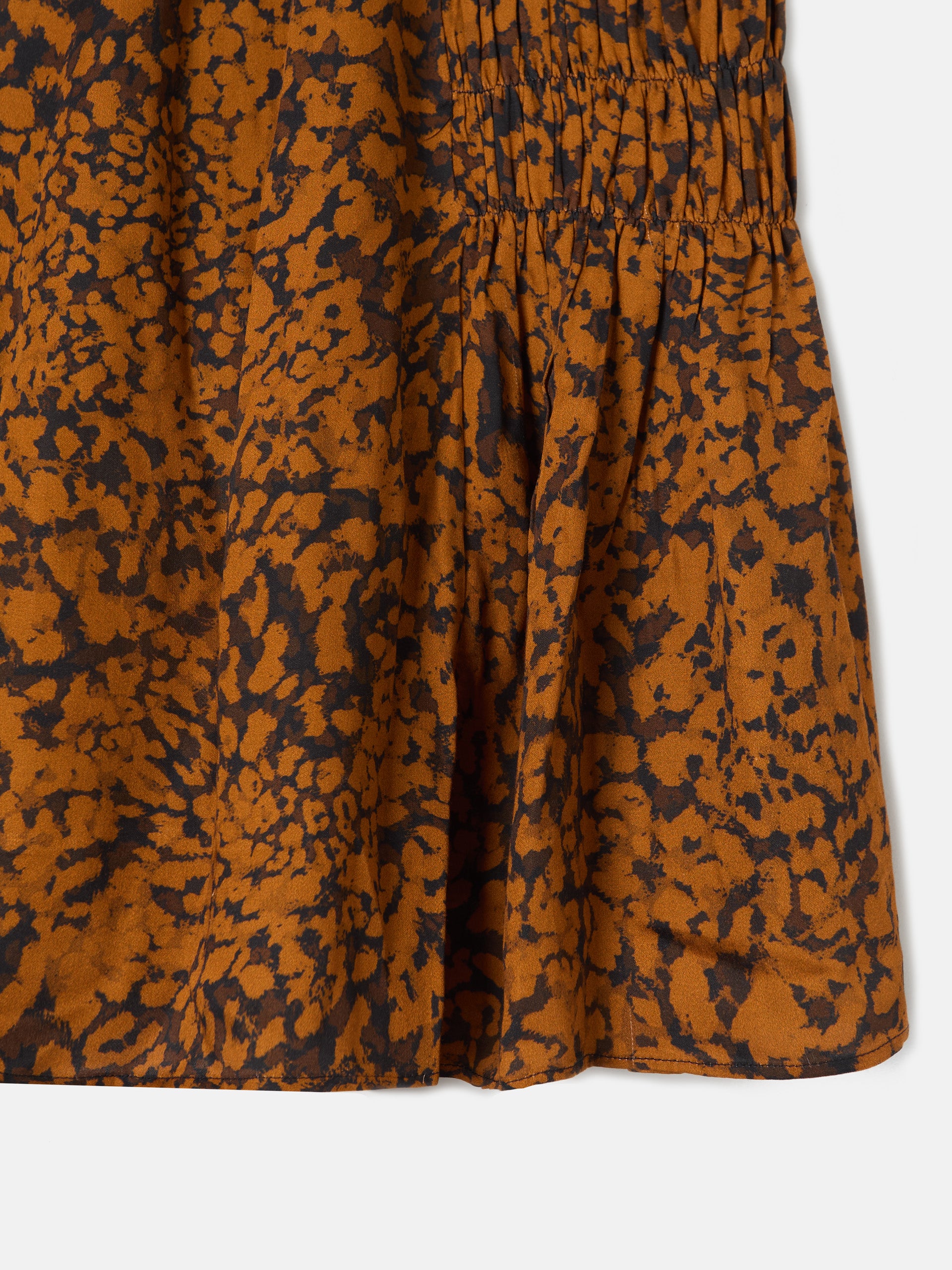 Falda mini estampado animal print marron