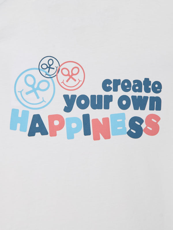 Camiseta kids happiness smiles blanca