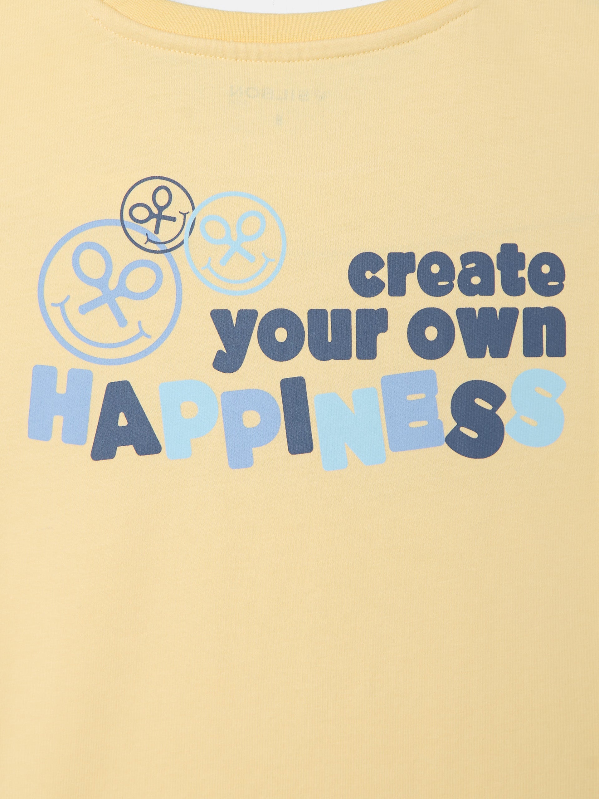 Camiseta kids happiness smiles amarilla