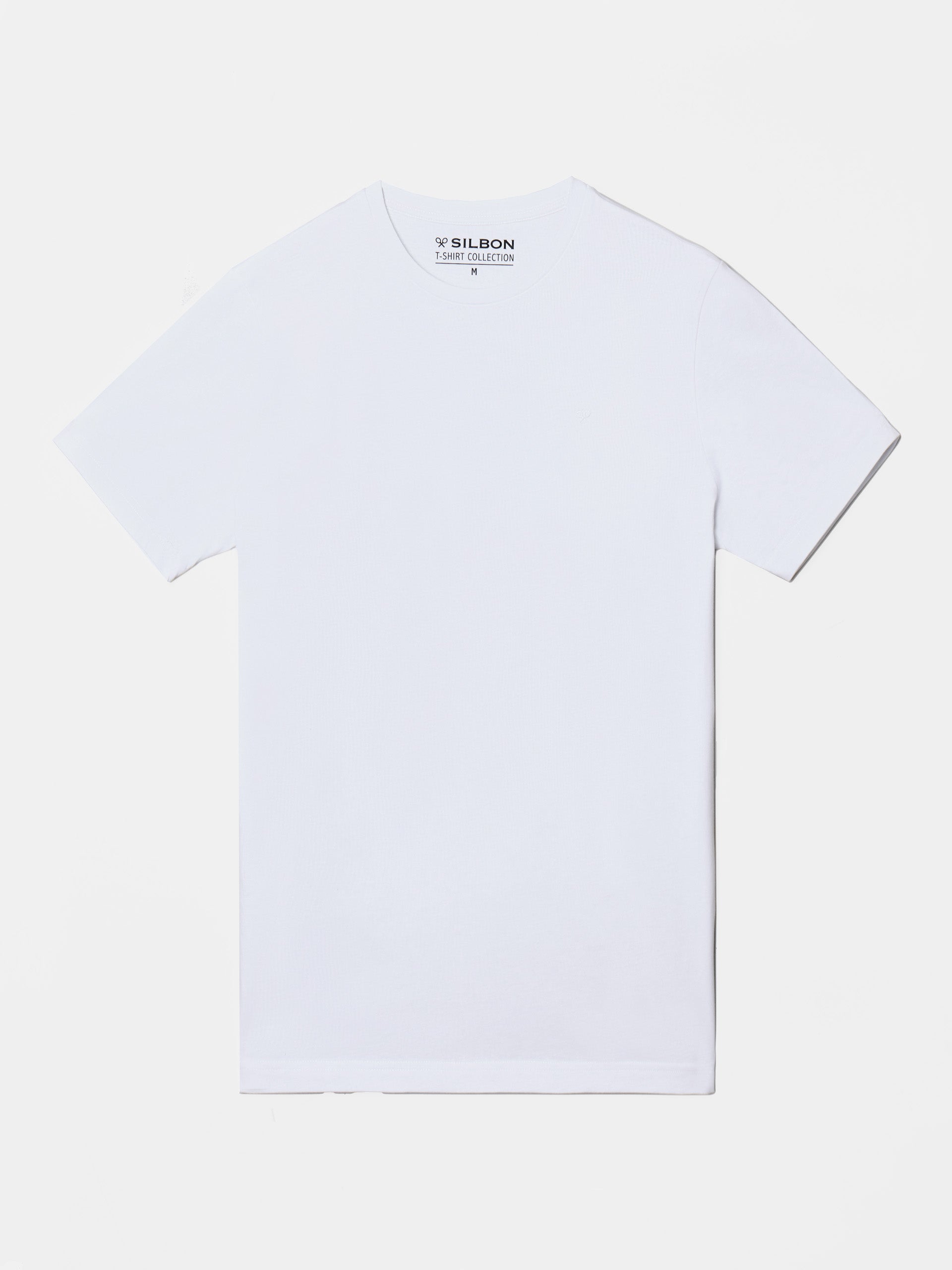 Camiseta silbon minilogo tono blanco