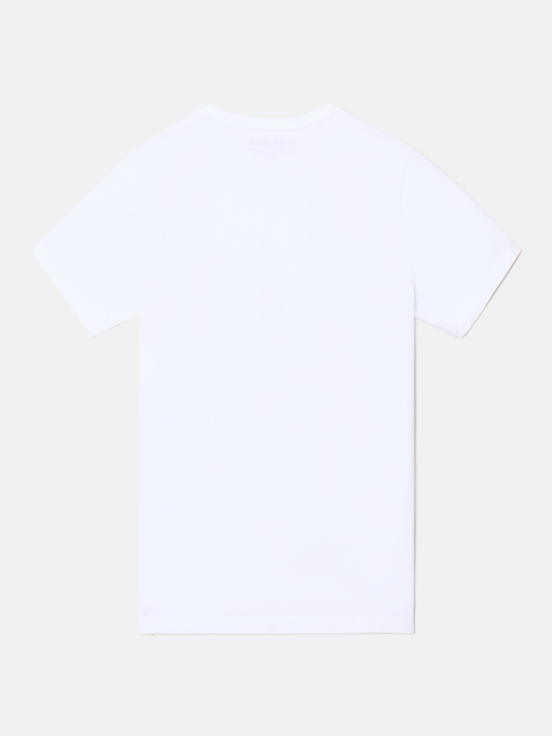 Camiseta silbon minilogo tono blanco