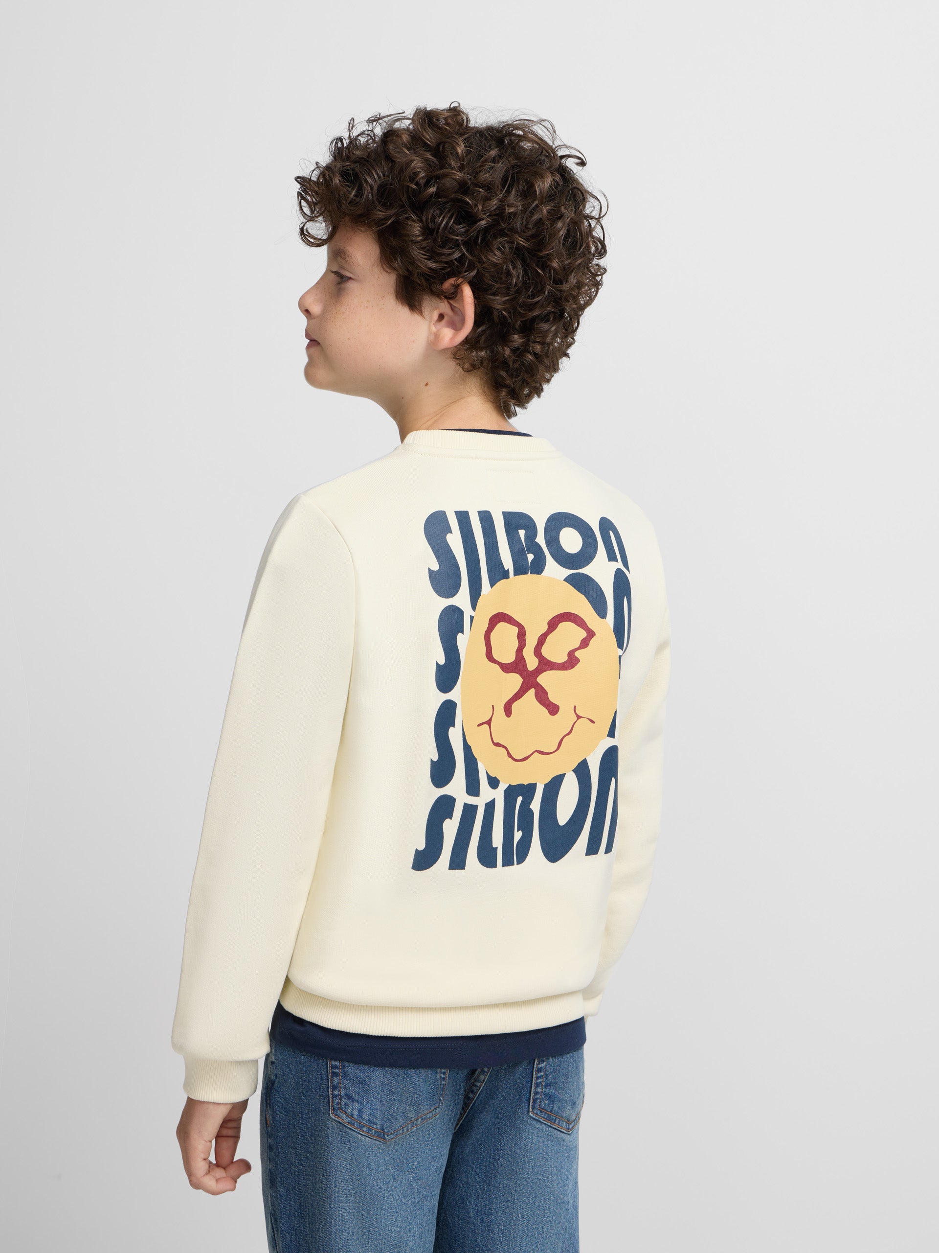 Sudadera kids melted smile crema