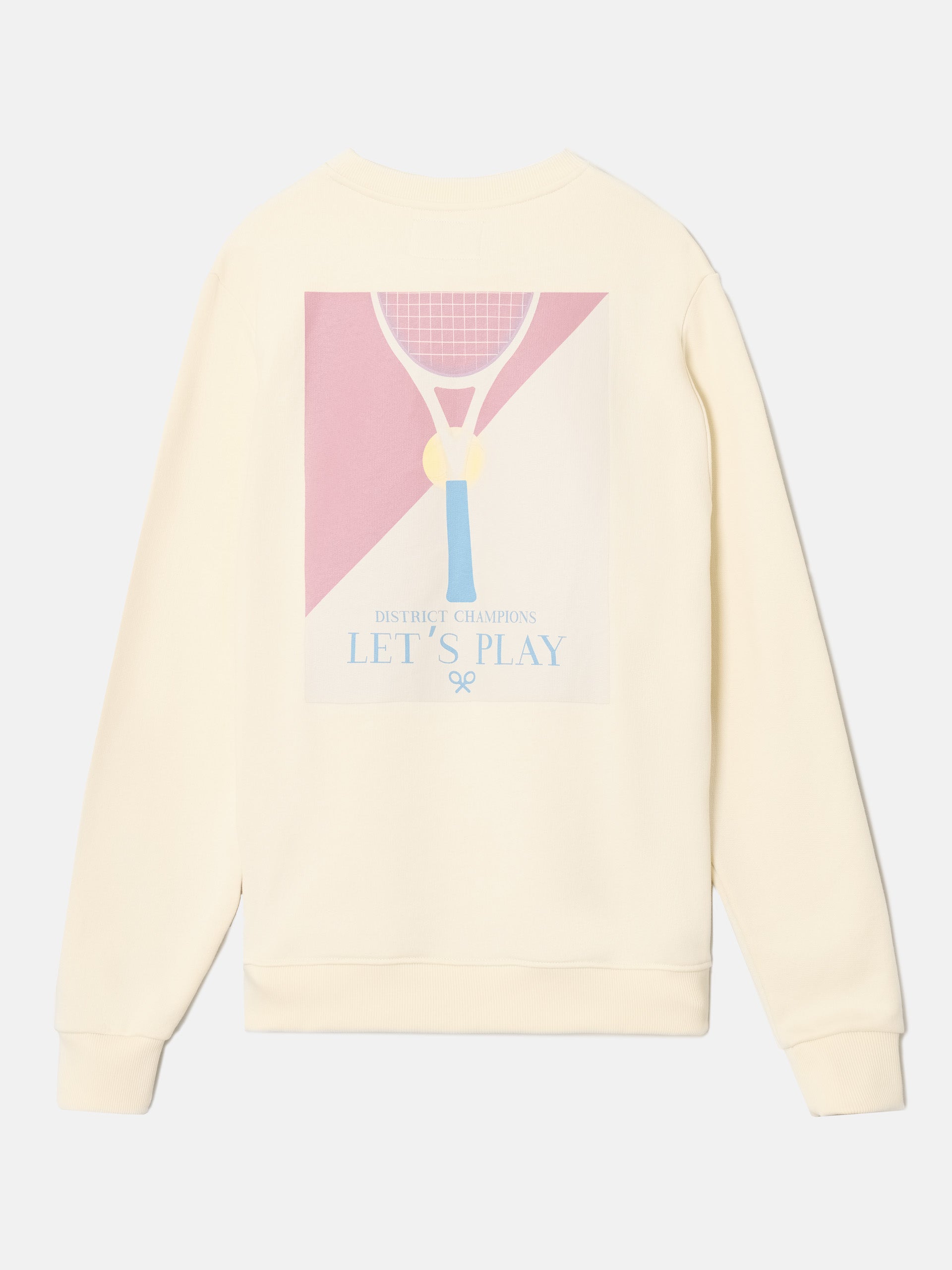 Sudadera let´s play crema