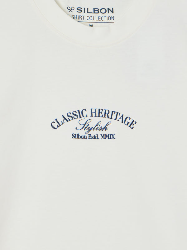 Camiseta special fit classic heritage crema