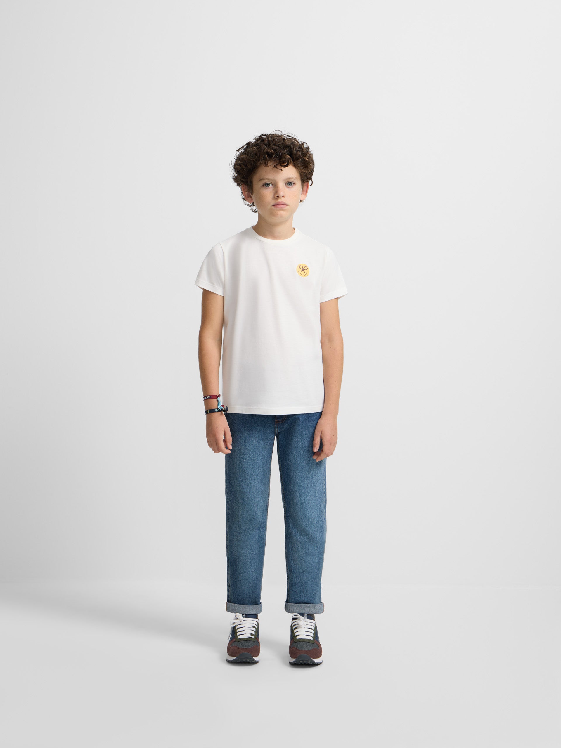 Camiseta kids melted smile blanca