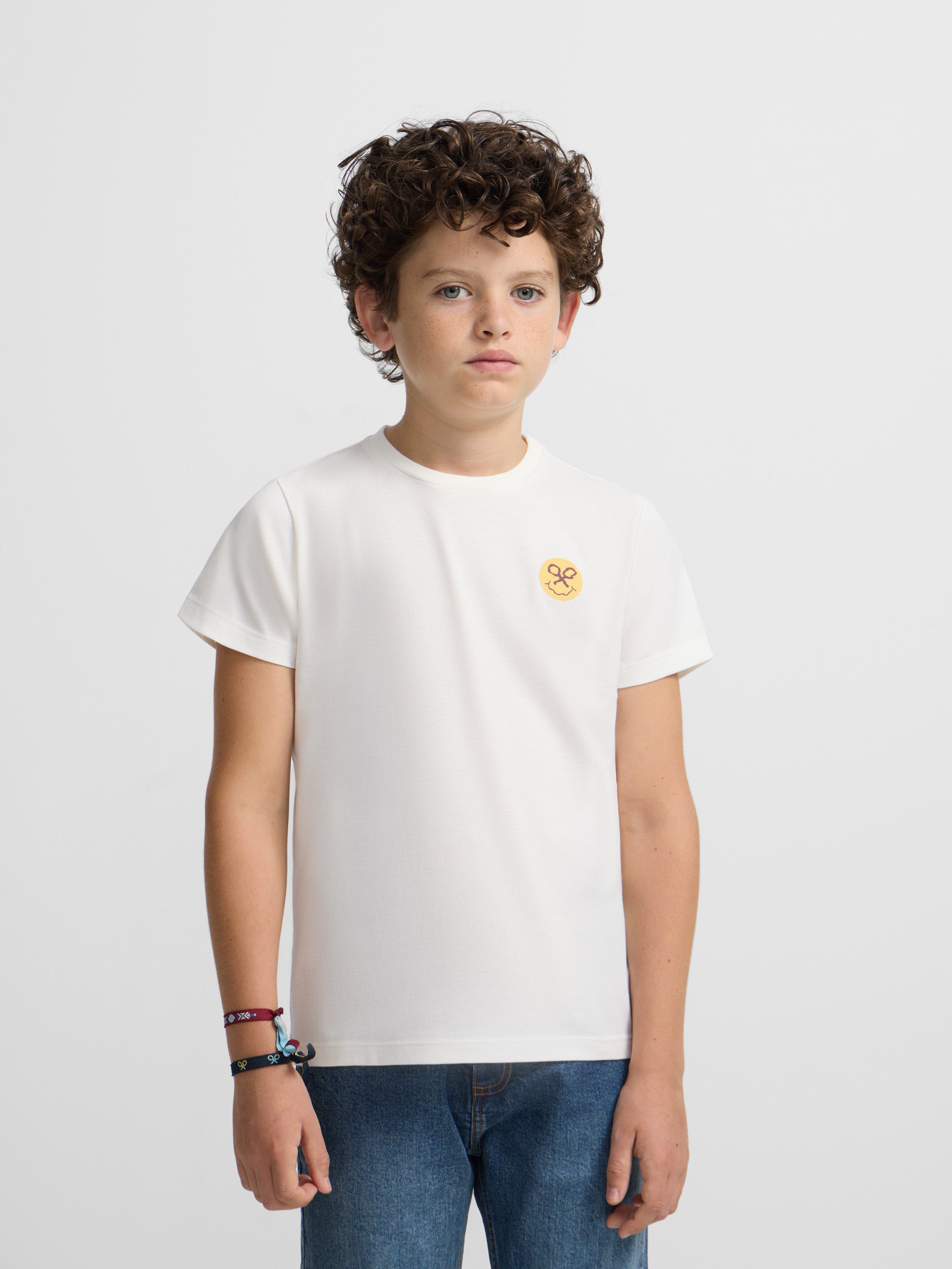 Camiseta kids melted smile blanca