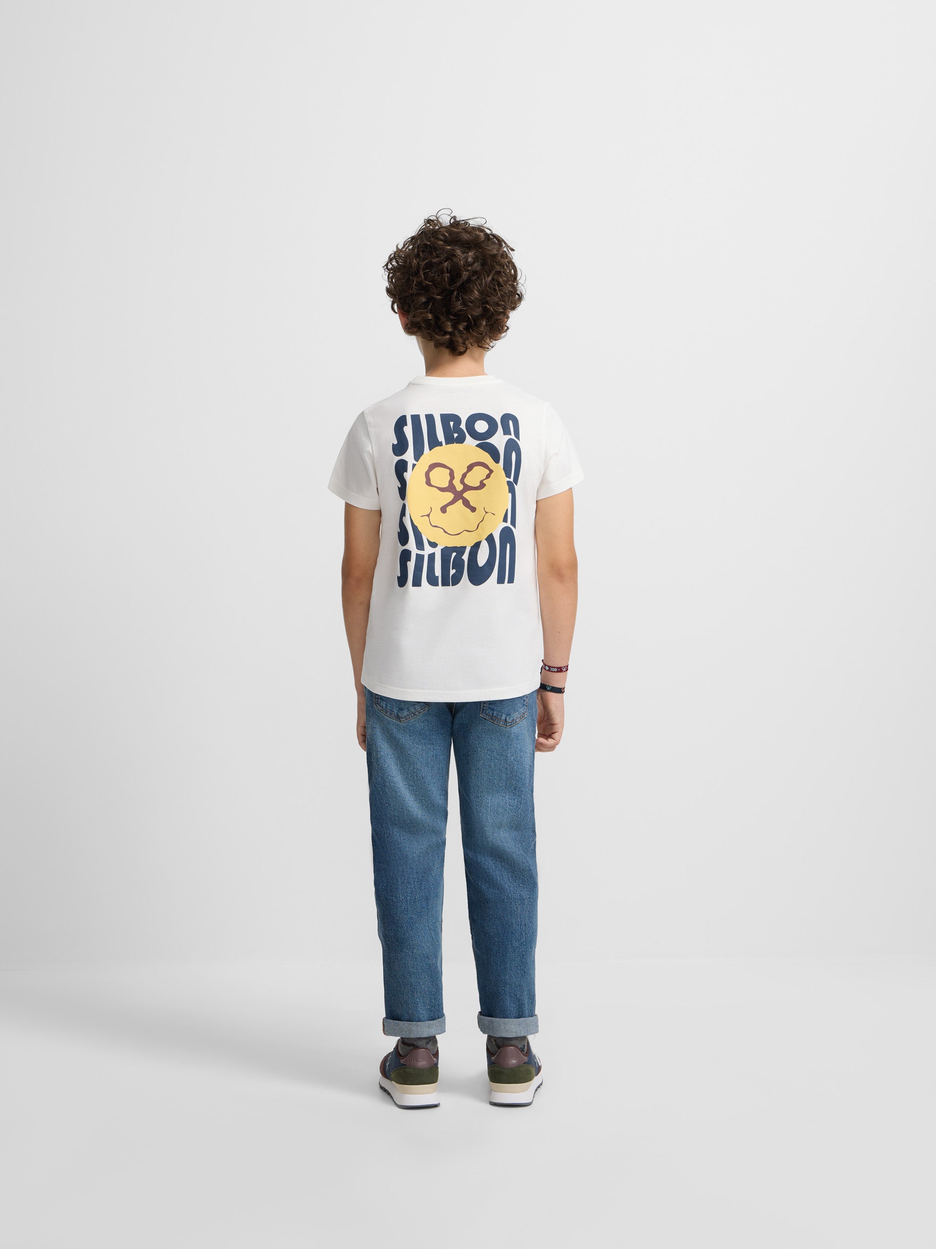 Camiseta kids melted smile blanca