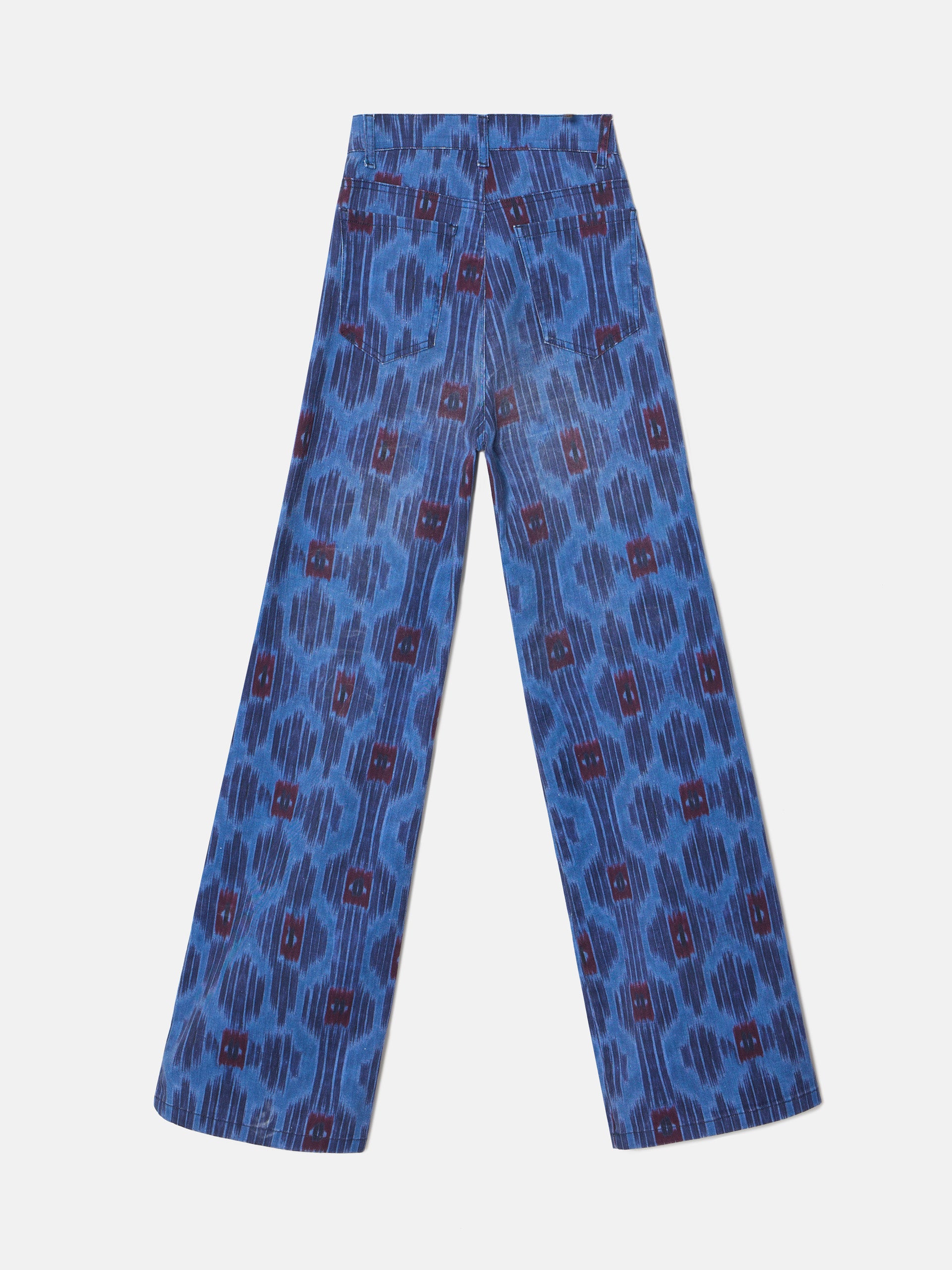 Pantalon denim estampado azul