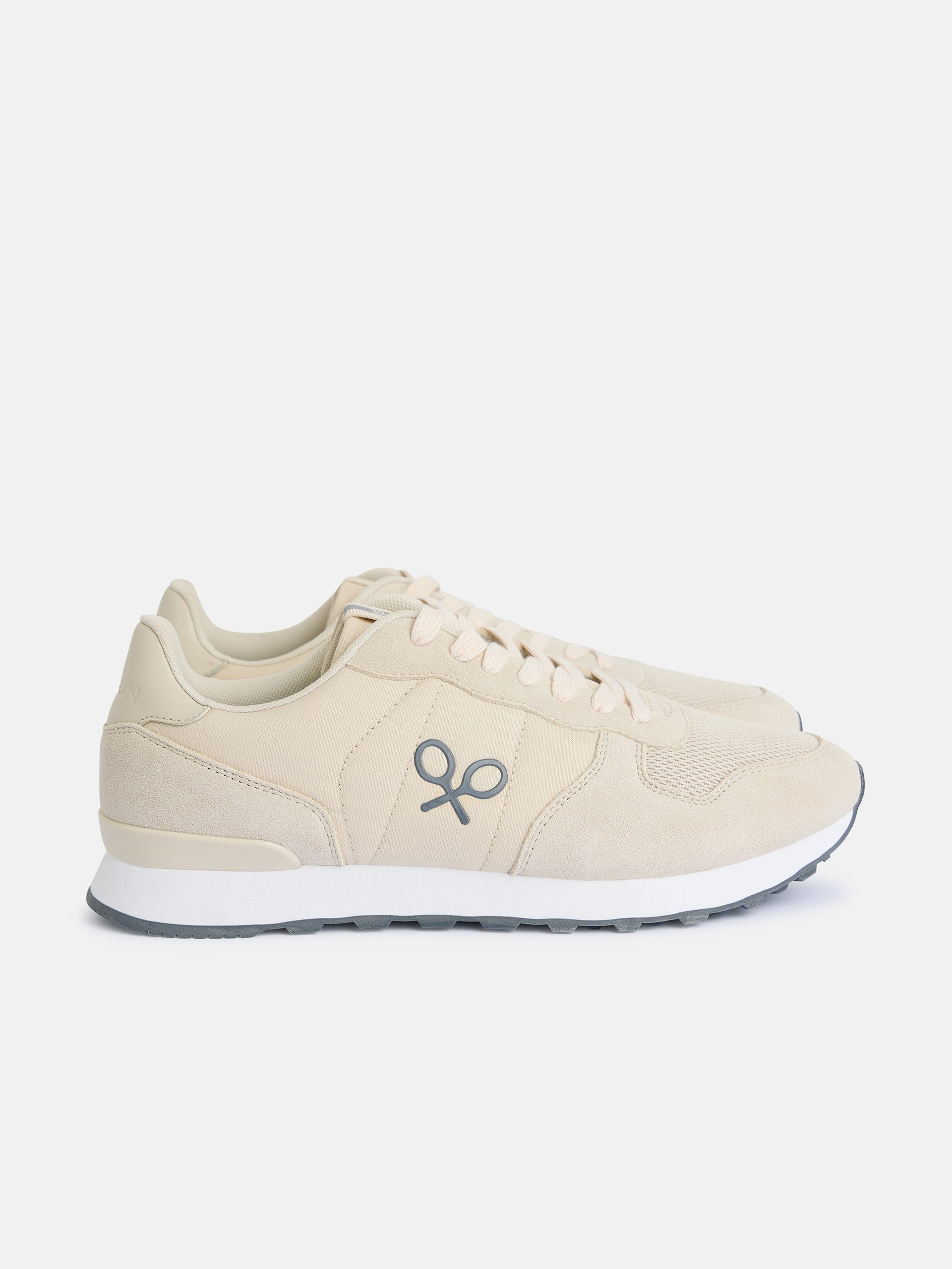 Zapatilla running beige claro 