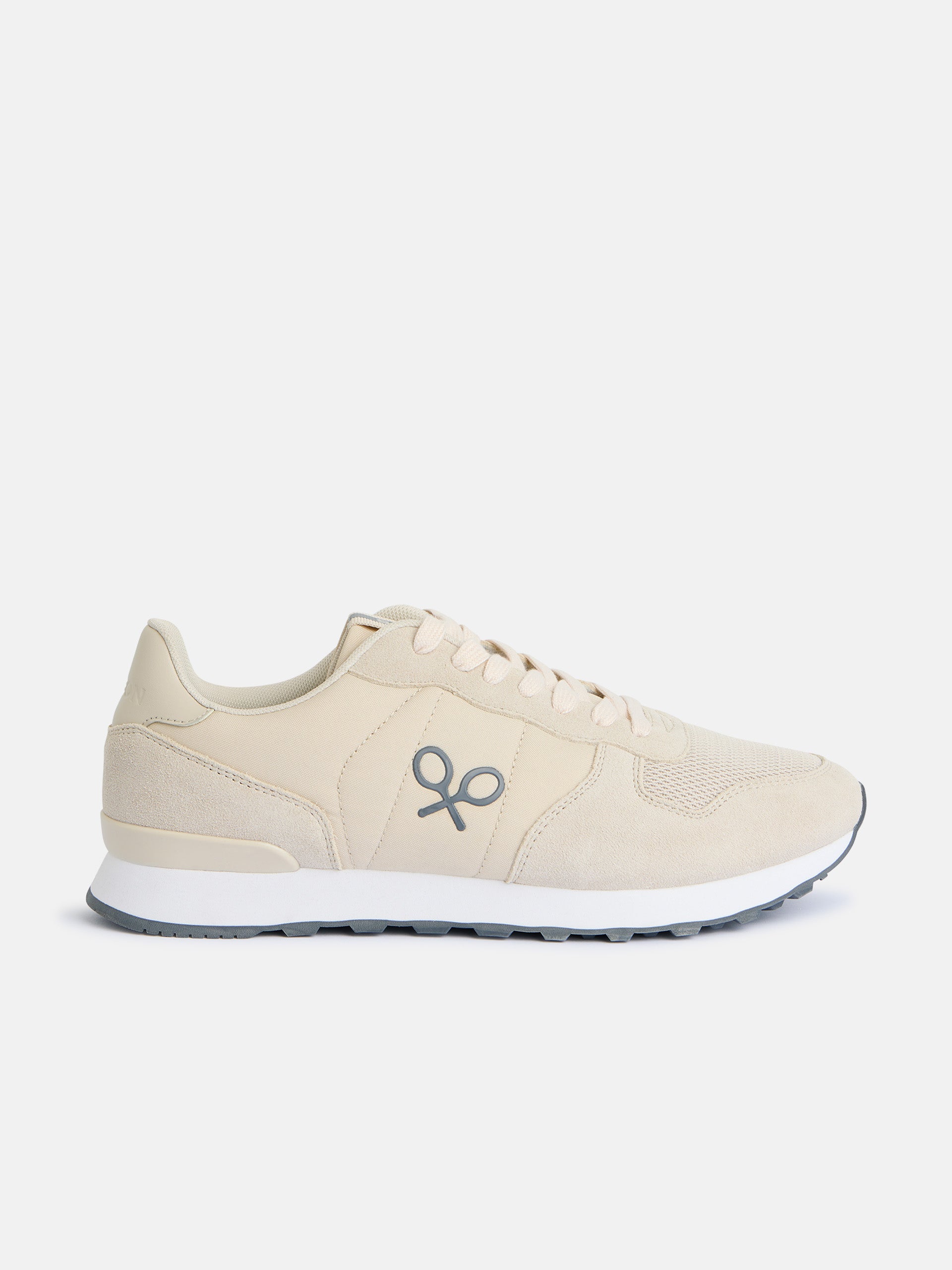 Zapatilla running beige claro 